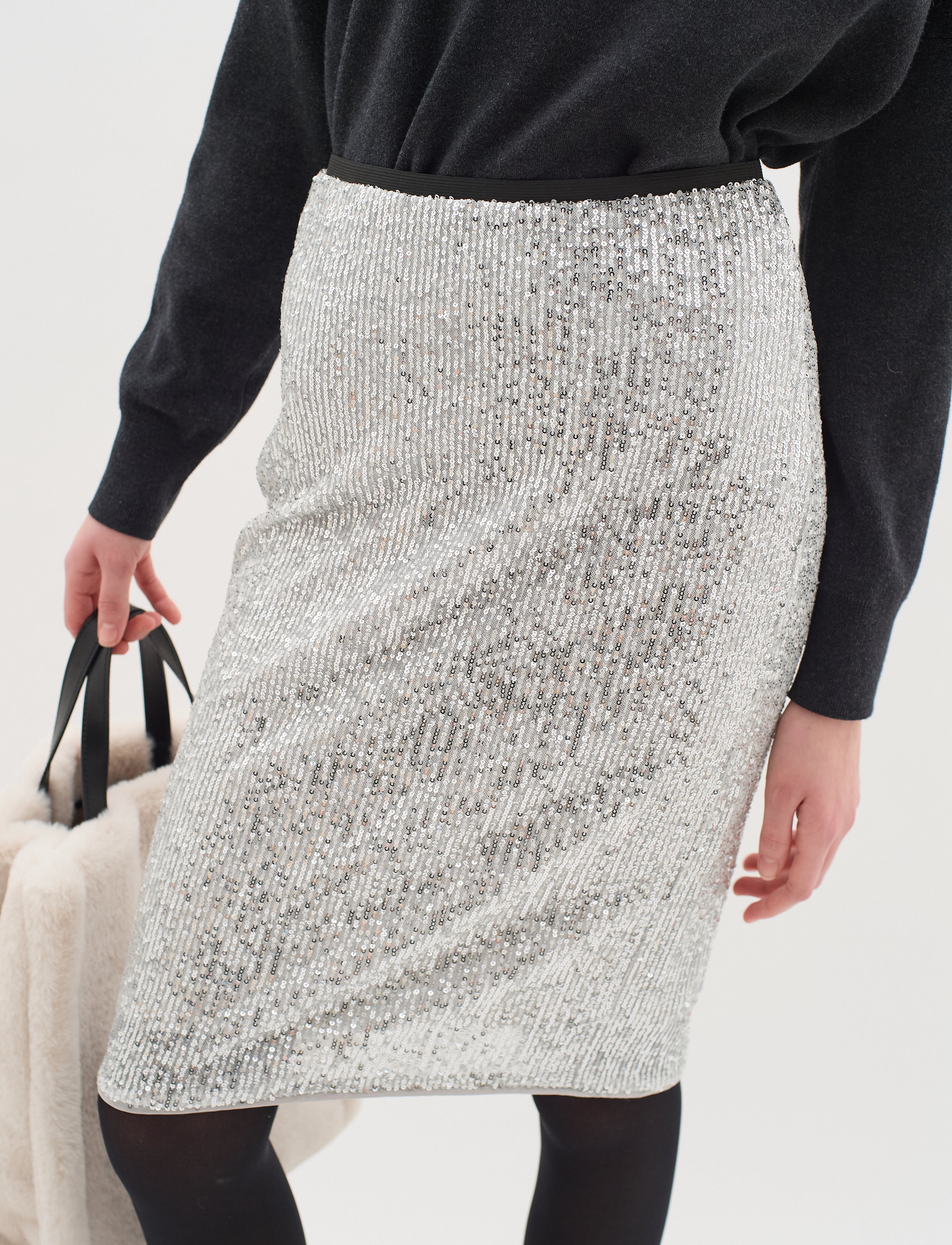 InWear - BarbaraIW Skirt - midi-röcke - silver - 5