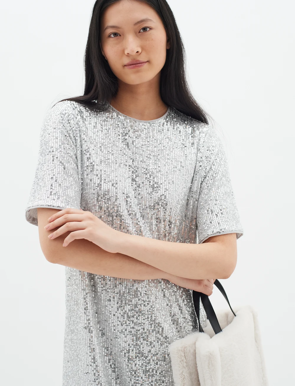 InWear - BarbaraIW Long Dress - midi kjoler - silver - 0