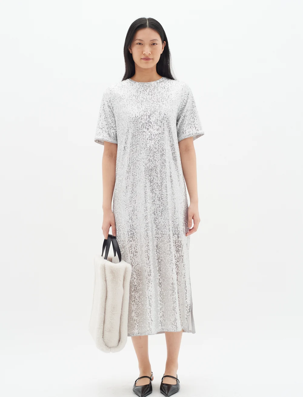 InWear - BarbaraIW Long Dress - midi kjoler - silver - 4