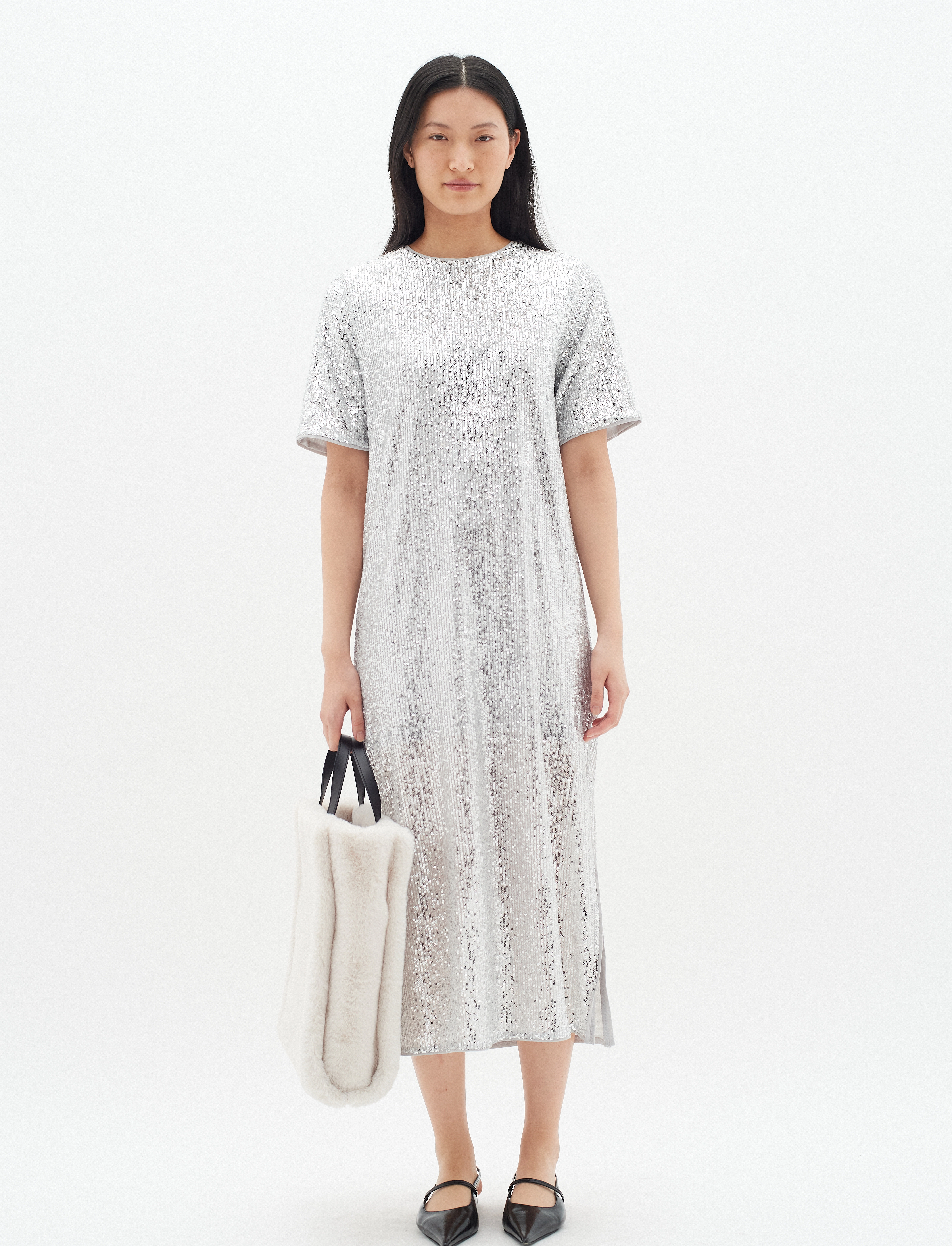 InWear - BarbaraIW Long Dress - midi kjoler - silver - 4