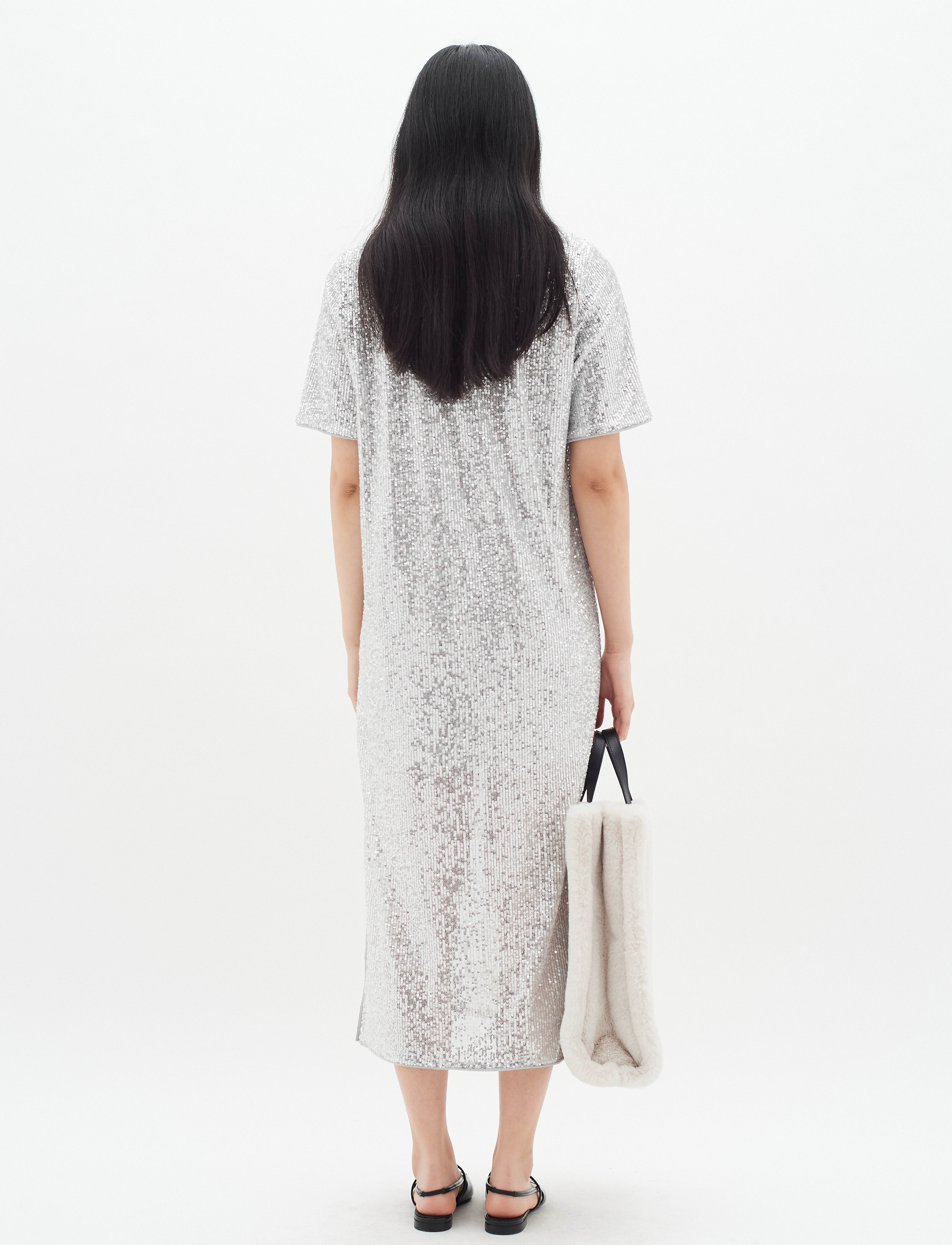 InWear - BarbaraIW Long Dress - midi kjoler - silver - 5