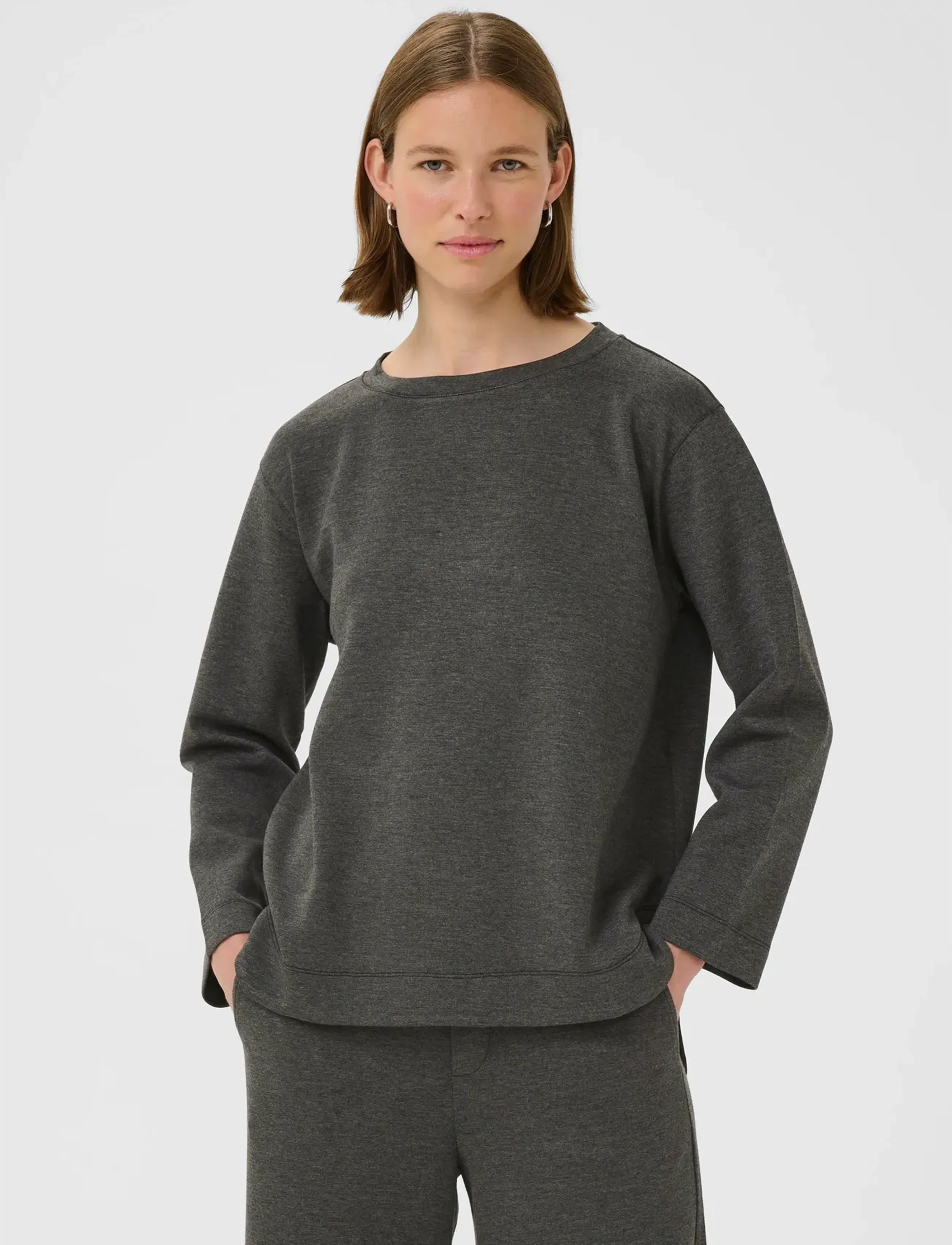 InWear - GincentIW Melange Crewneck - mode trends - dark grey melange - 1