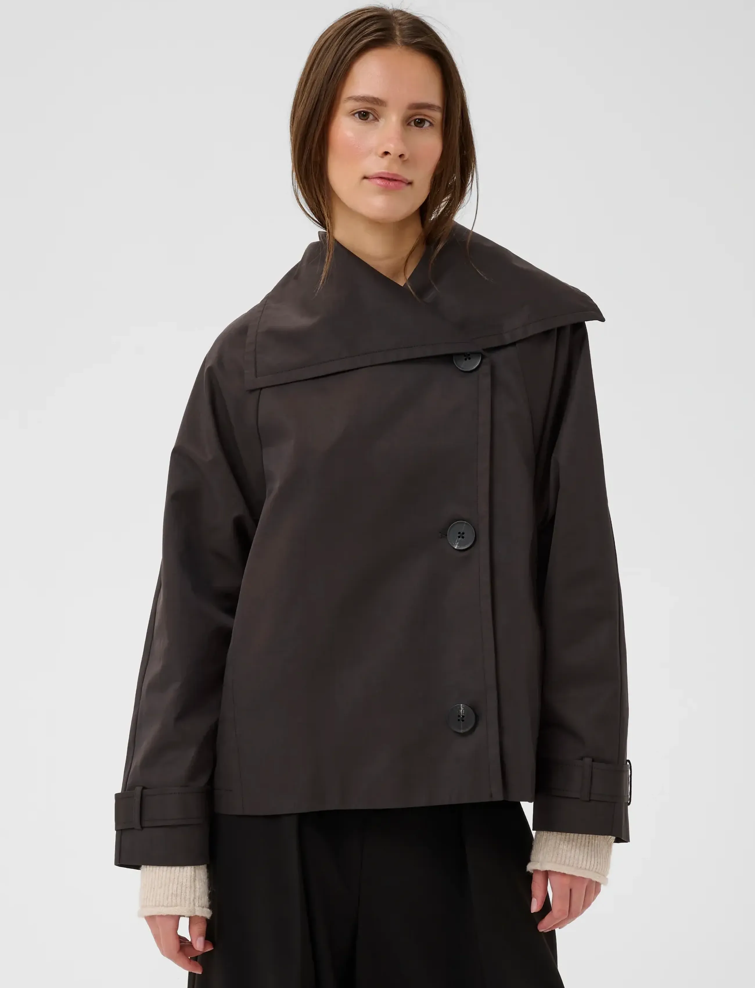 InWear Mazieiw Perry Short Coat, Kvinder, Kort Frakke, Sort, Str: 40