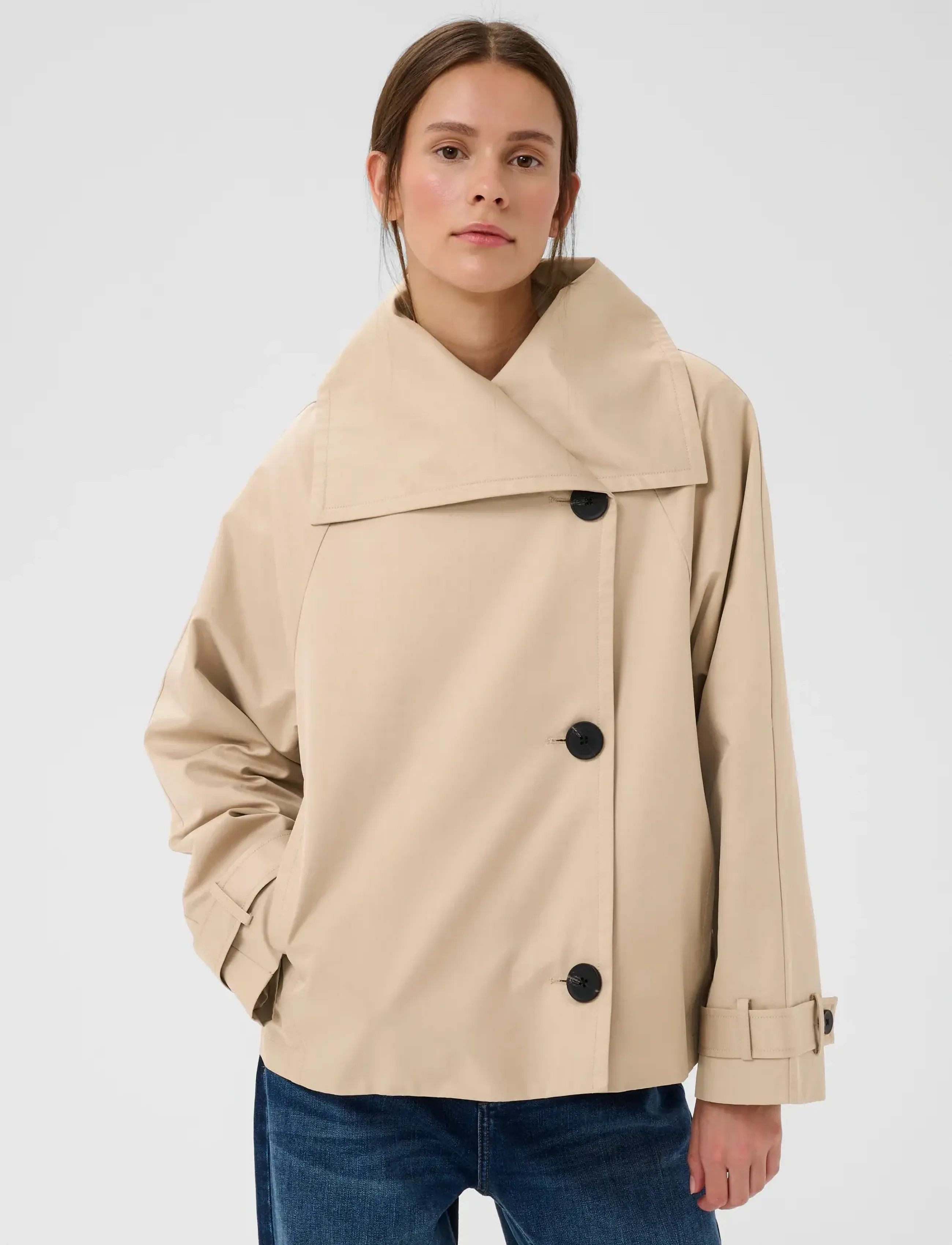 InWear MAZIEIW PERRY SHORT COAT - Coats - SANDSTONE / beige