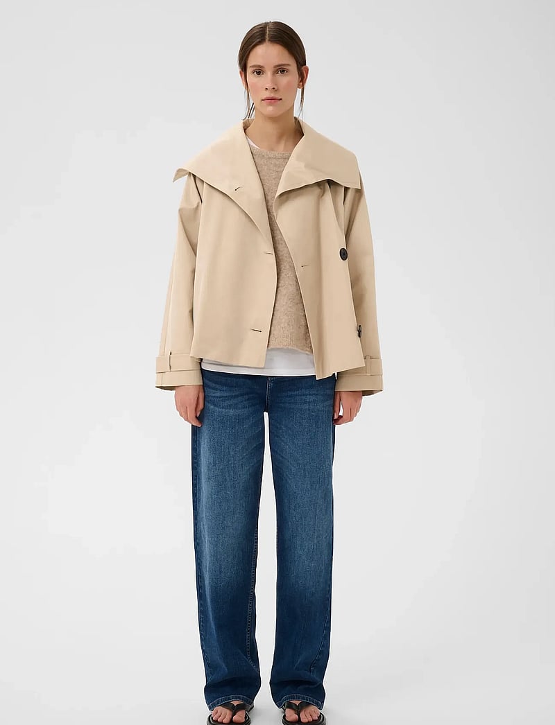 InWear - MAZIEIW PERRY SHORT COAT - leichte mäntel - sandstone - 3