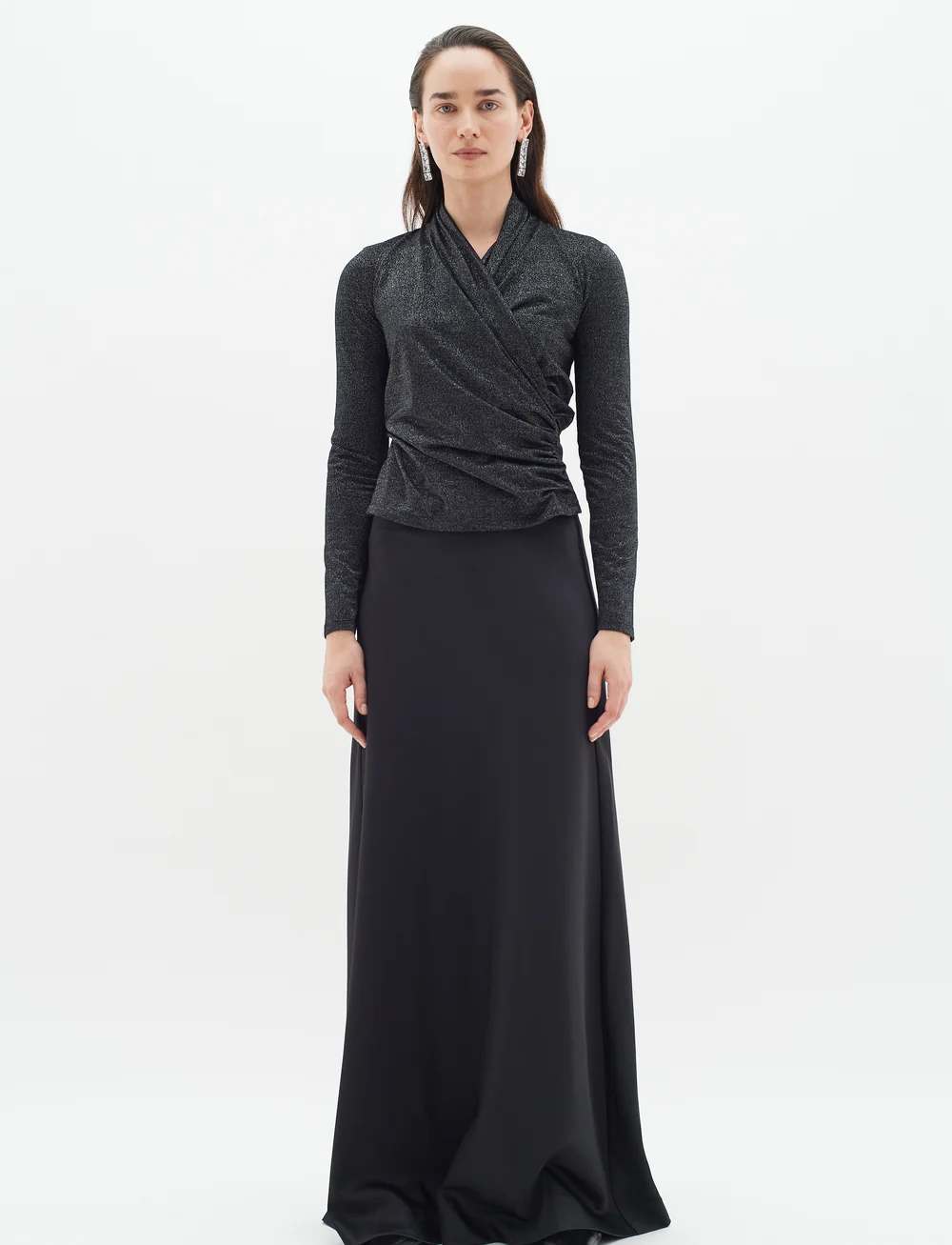 InWear - BeverlyIW Wrap Blouse - långärmade blusar - black - 3