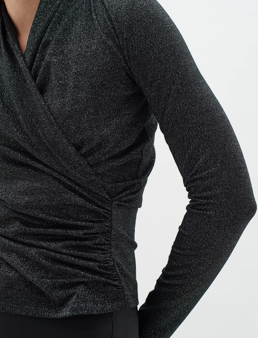 InWear - BeverlyIW Wrap Blouse - långärmade blusar - black - 5