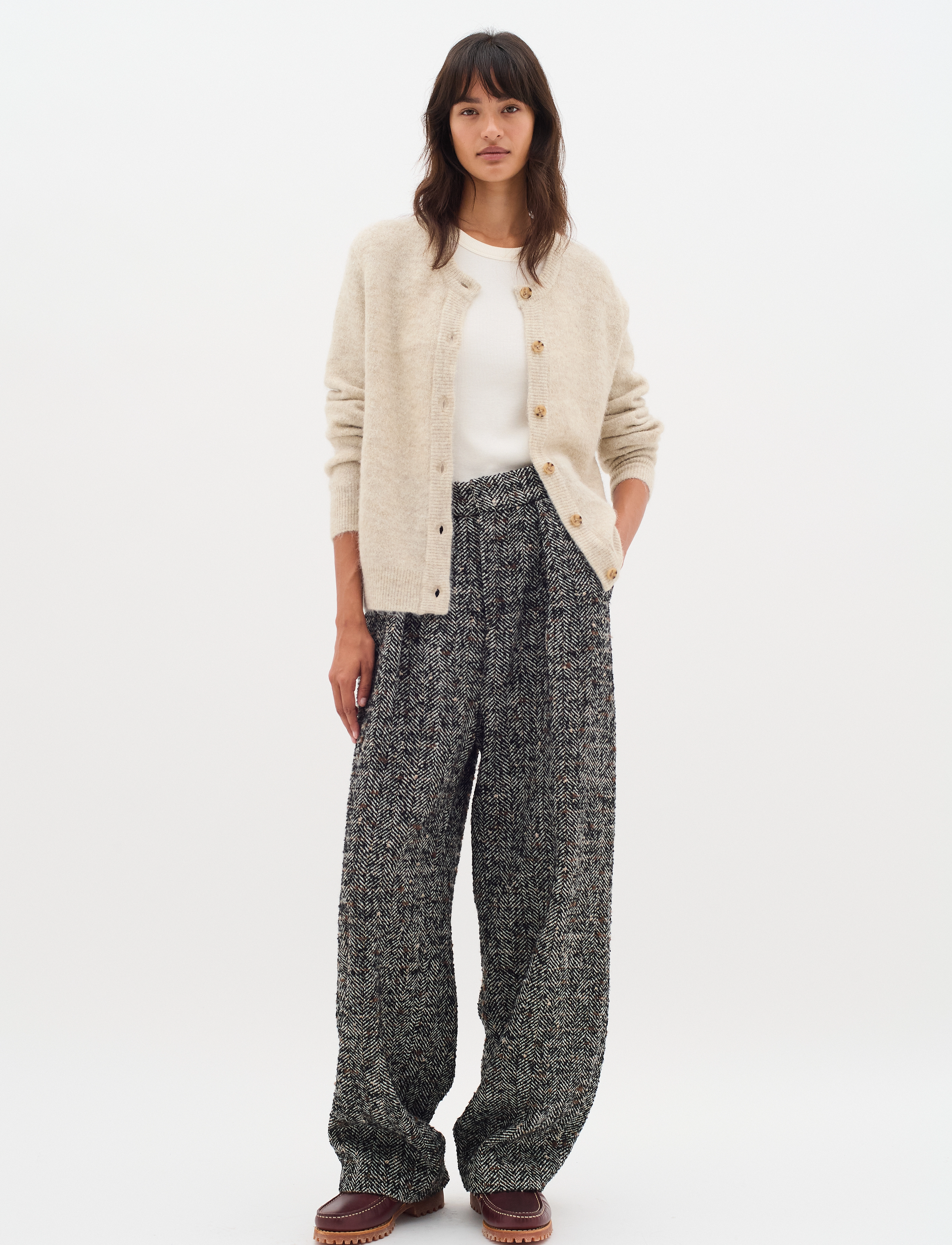 InWear Harrietiw Cardigan, XL, Beige, Strik > Cardigans, Dame