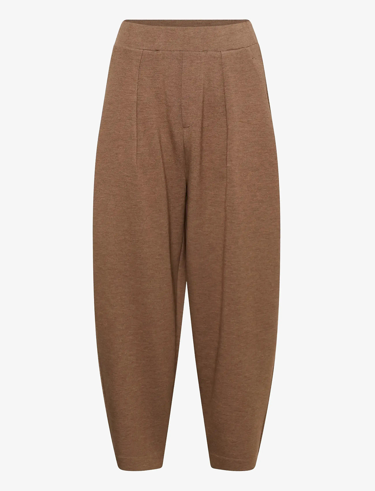 InWear - PannieIW Melange Pant - barrel-bukser - coffee quartz melange - 0