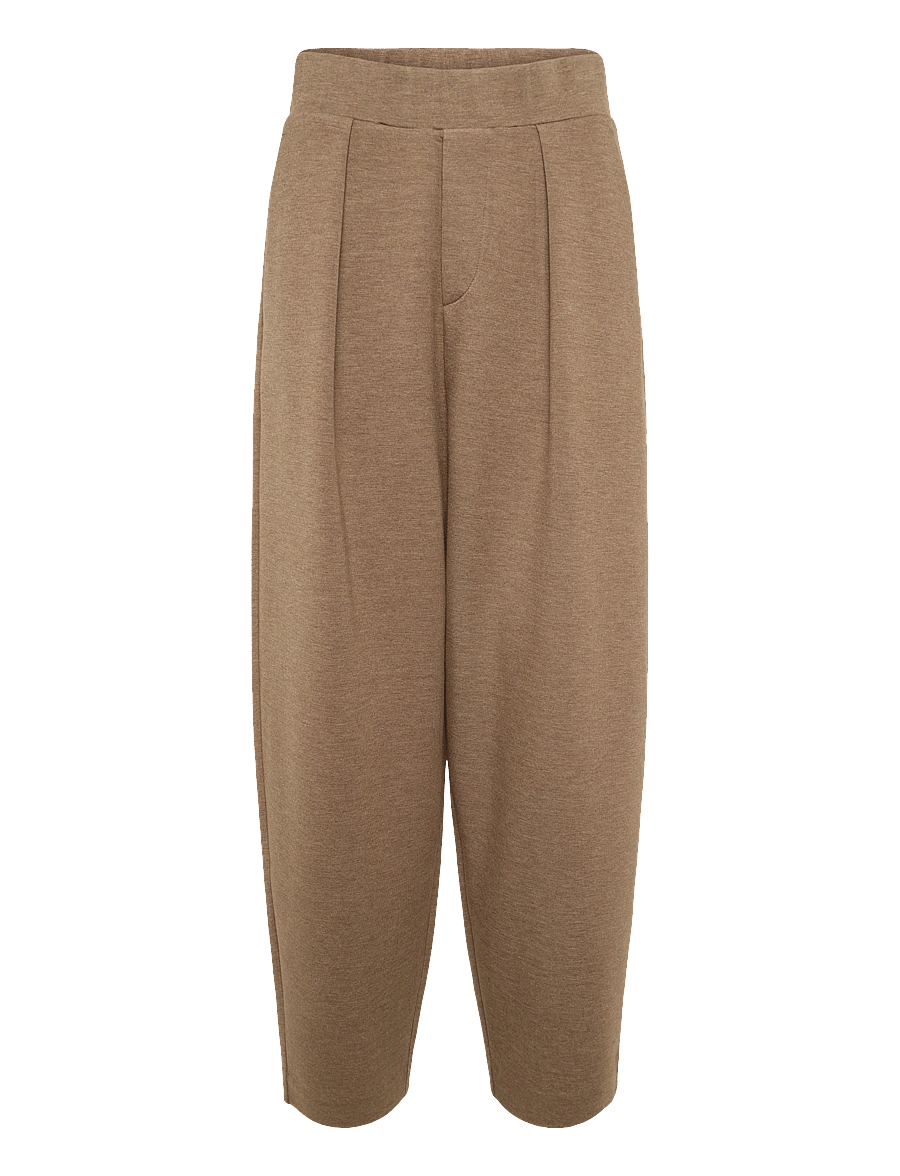 InWear - PannieIW Melange Pant - barrel-bukser - coffee quartz melange - 0
