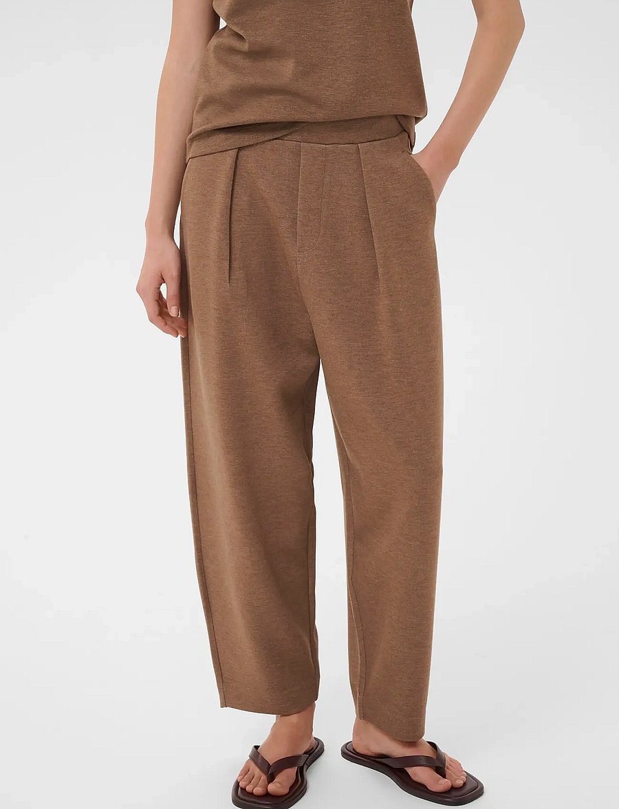 InWear - PannieIW Melange Pant - barrel-bukser - coffee quartz melange - 2