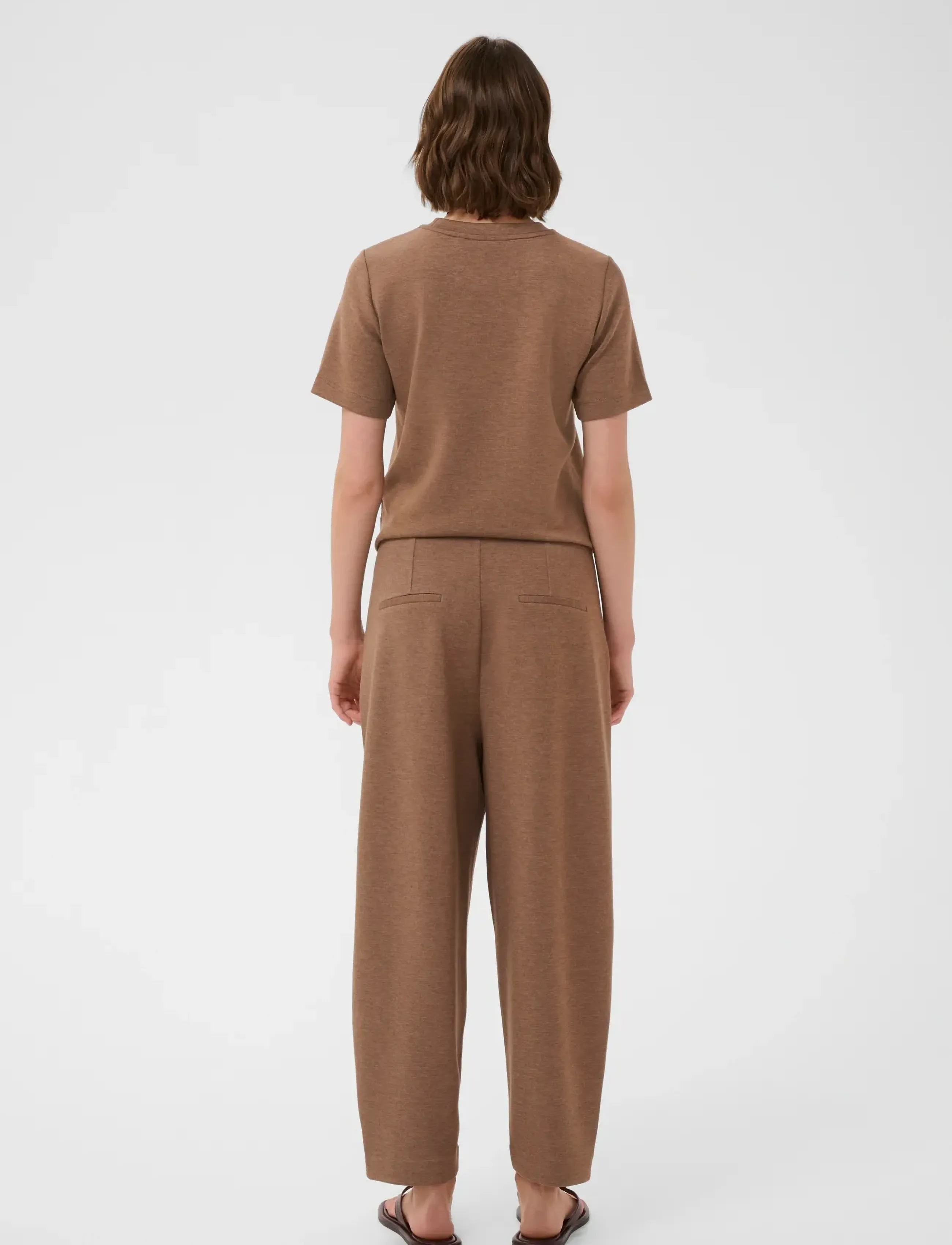 InWear - PannieIW Melange Pant - barrel püksid - coffee quartz melange - 4