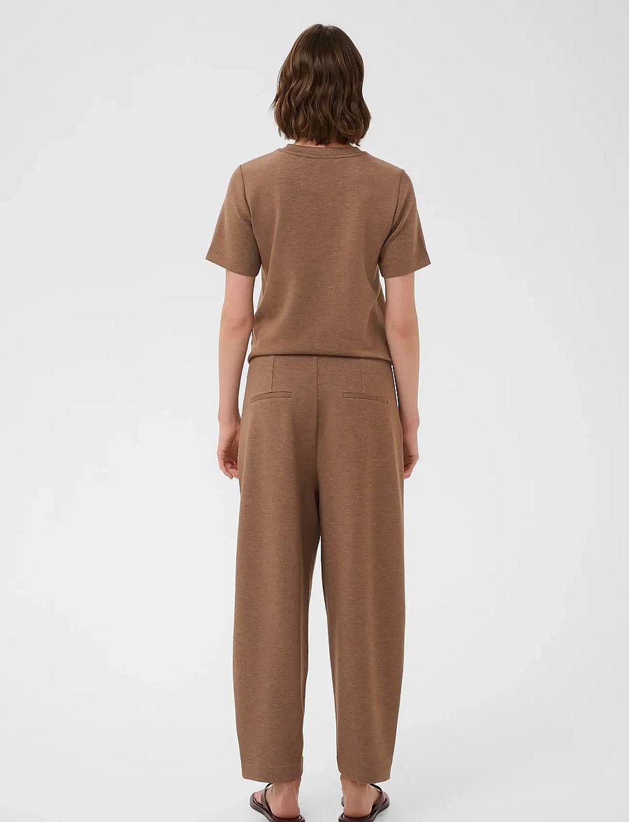InWear - PannieIW Melange Pant - barrel-bukser - coffee quartz melange - 4