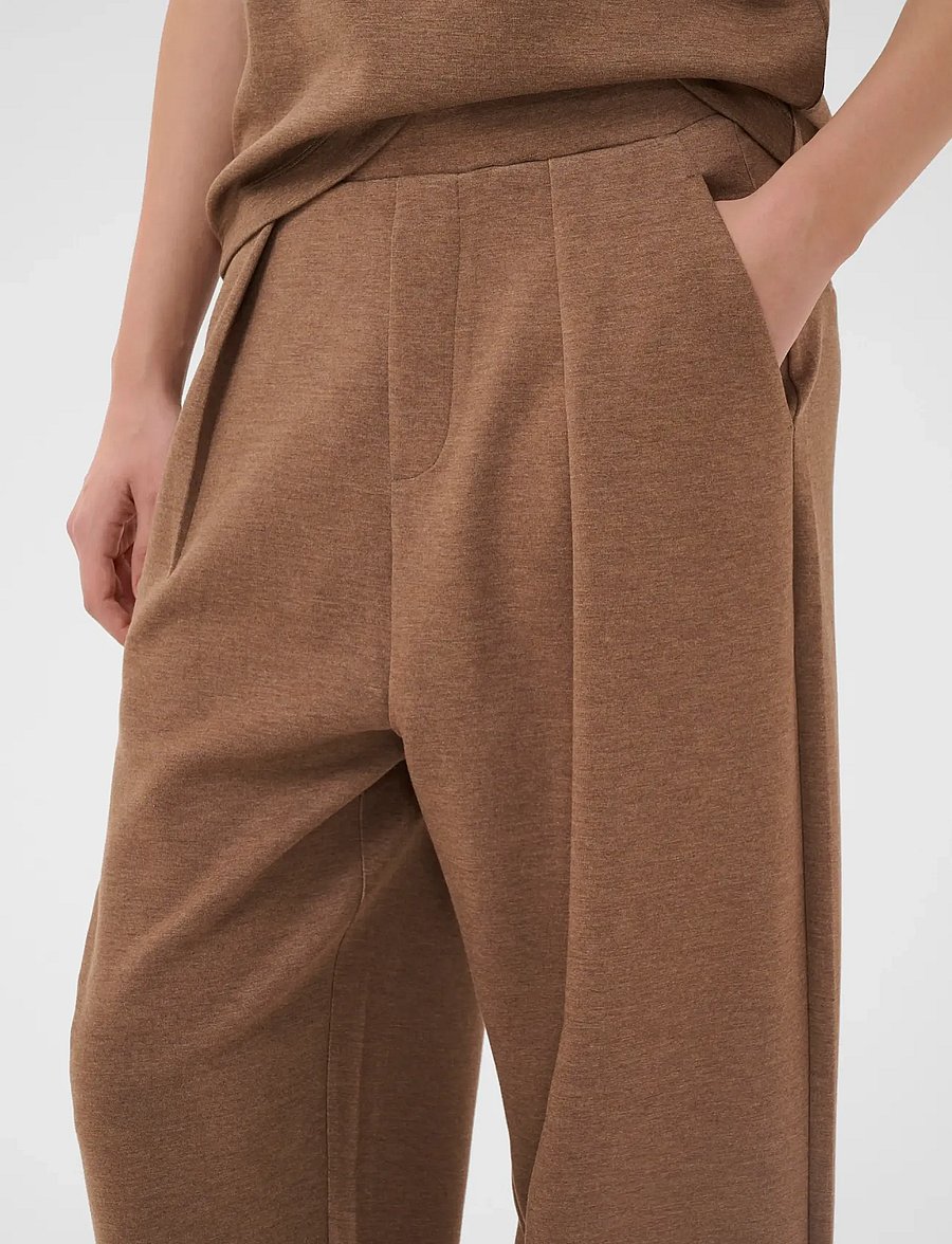 InWear - PannieIW Melange Pant - barrel-bukser - coffee quartz melange - 5