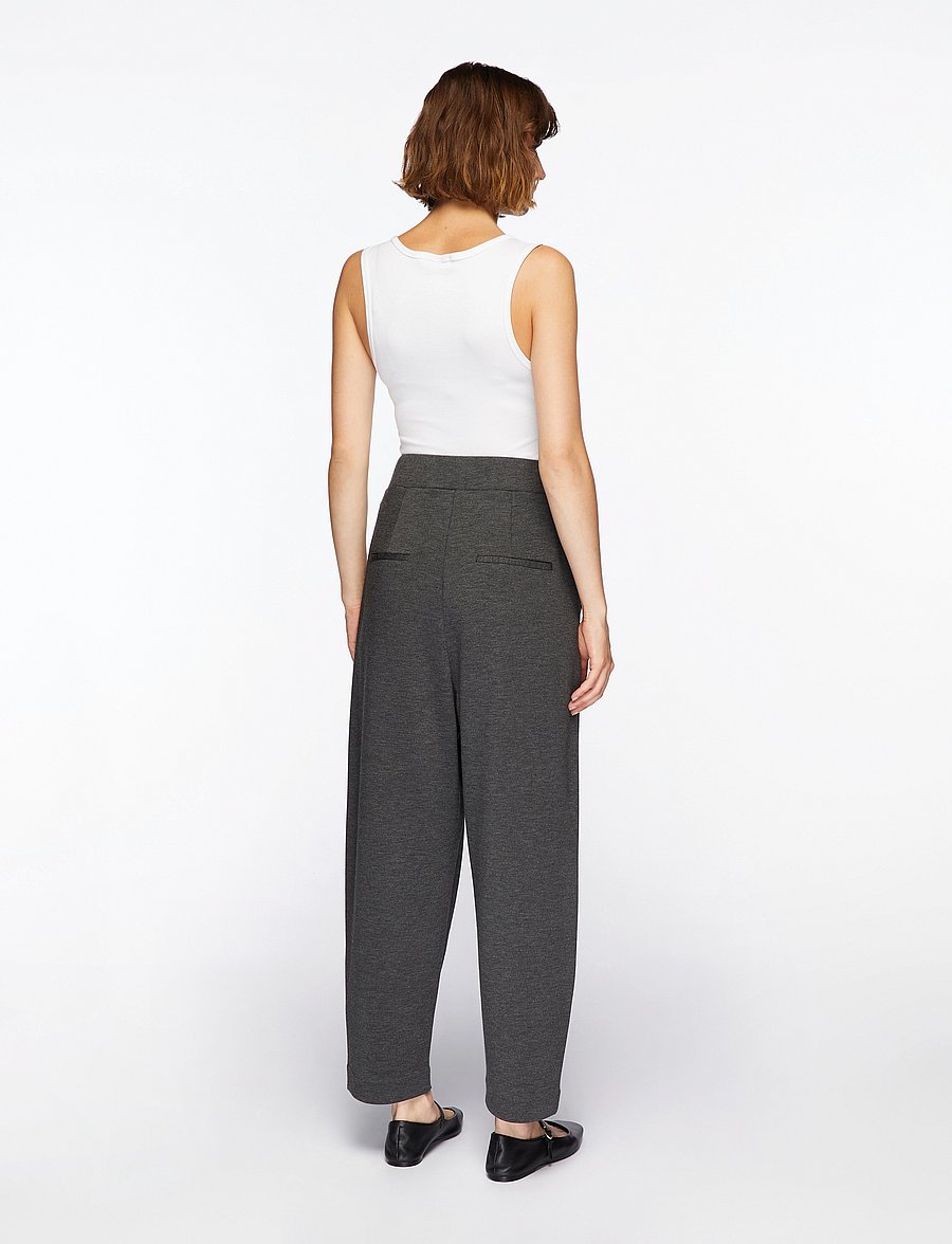 InWear - PannieIW Melange Pant - barrel-bukser - dark grey melange - 5
