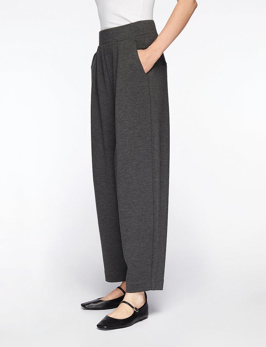 InWear - PannieIW Melange Pant - barrel-bukser - dark grey melange - 0