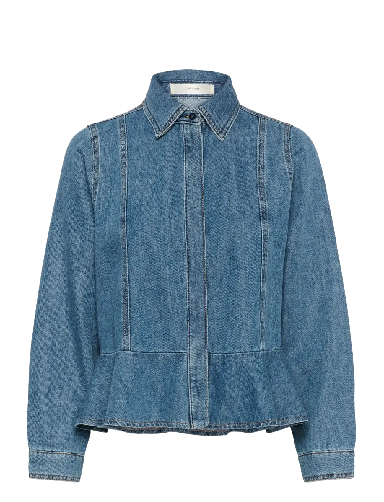 InWear SOPHINAIW SHIRT - Tøj - WASHED MEDIUM BLUE DENIM / blue