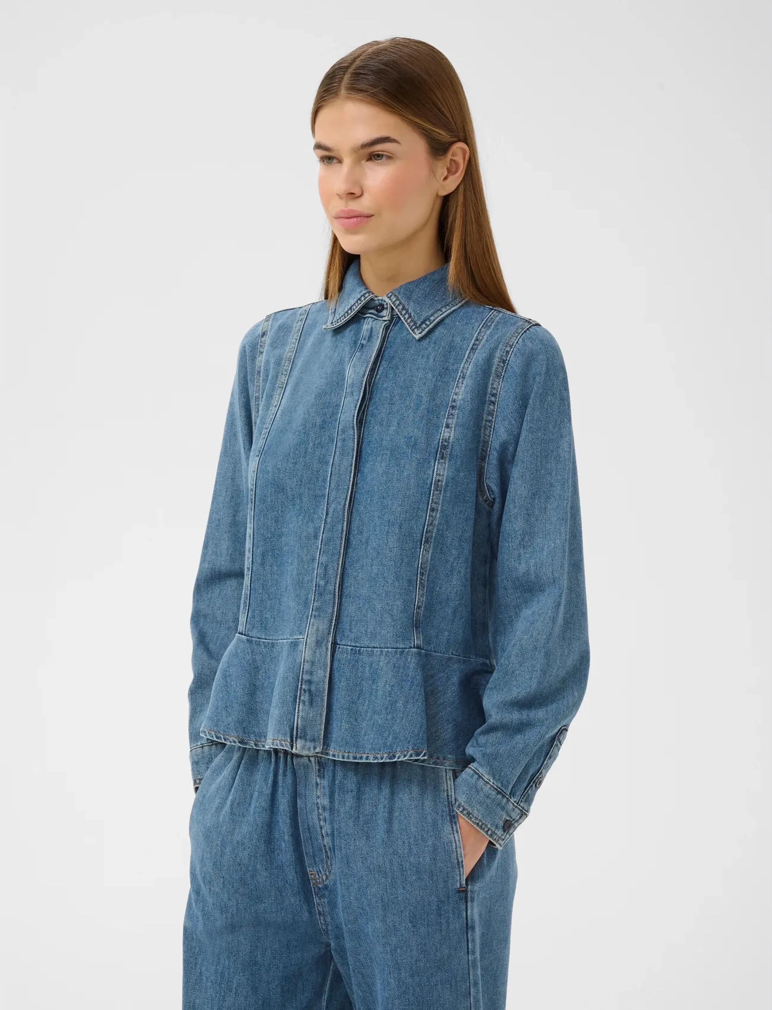 InWear Sophinaiw Shirt, 38, Shirts, Blau - Denim Frauen