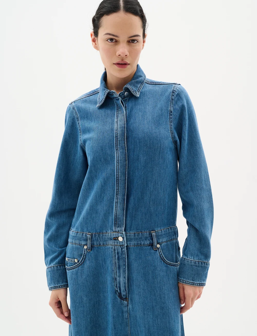 InWear - SophinaIW Dress - jeansklänningar - washed denim - 0