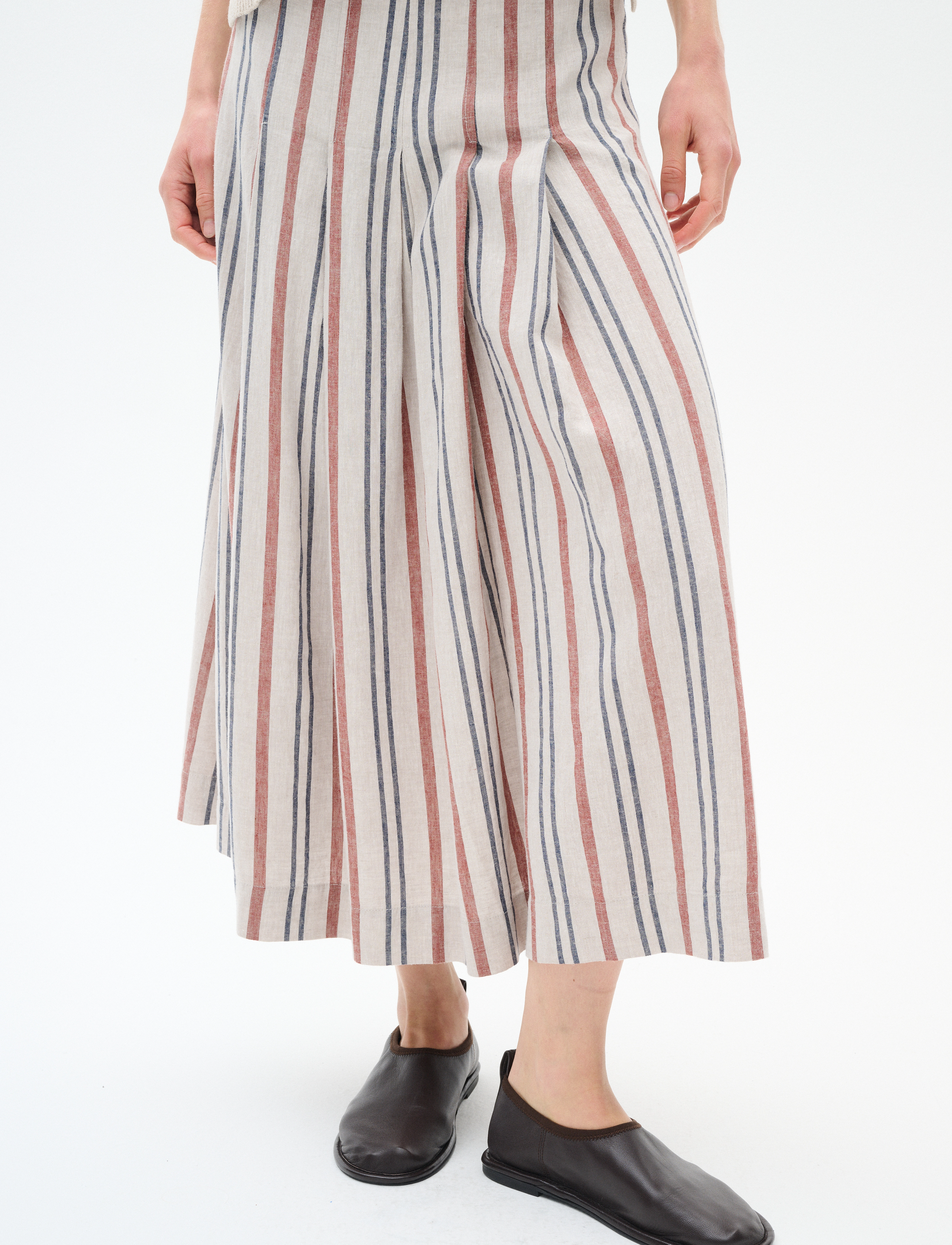 InWear SannieIW Skirt - Nederdele - HAZE MELANGE STRIPE / beige
