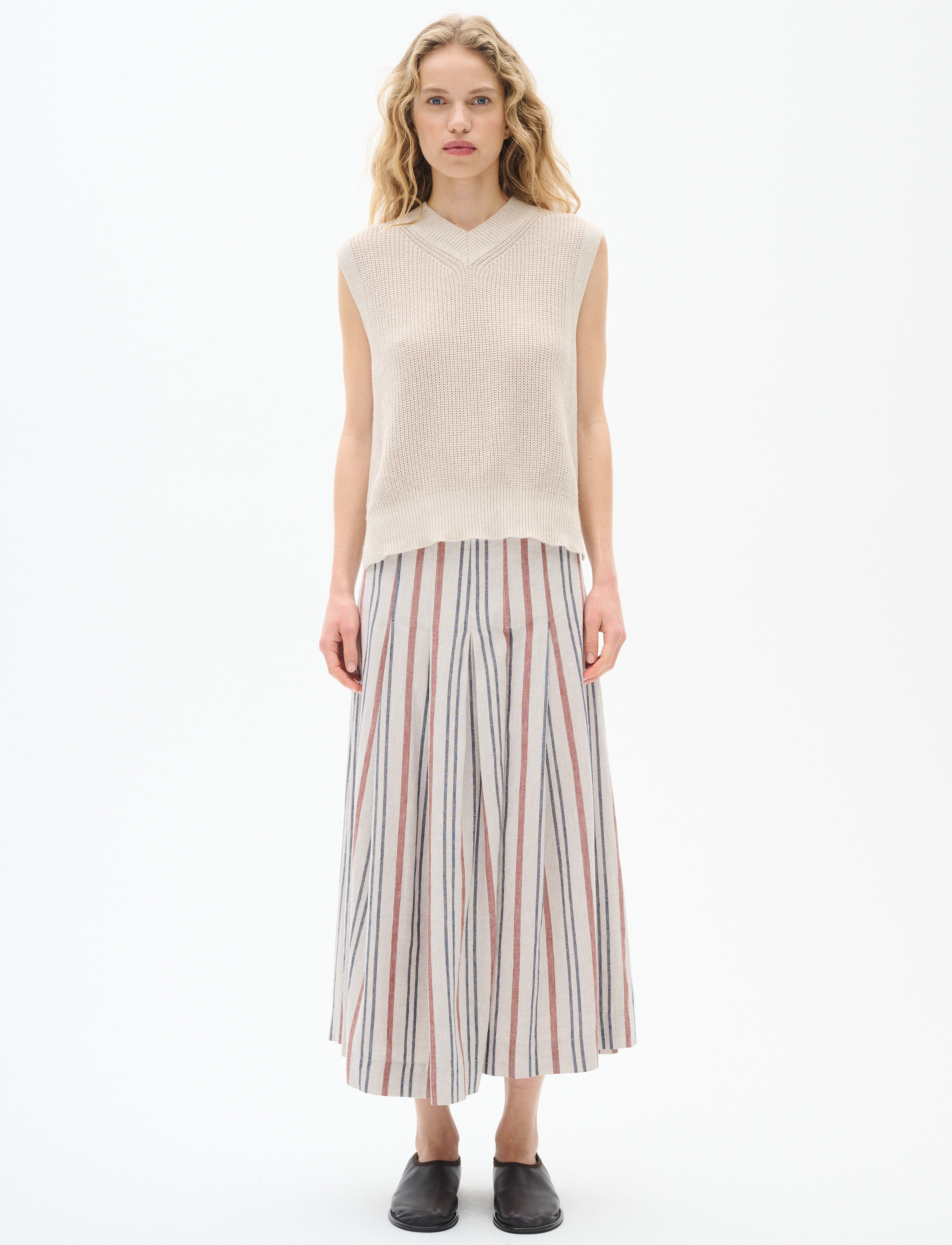 InWear - SannieIW Skirt - maksiseelikud - haze melange stripe - 3