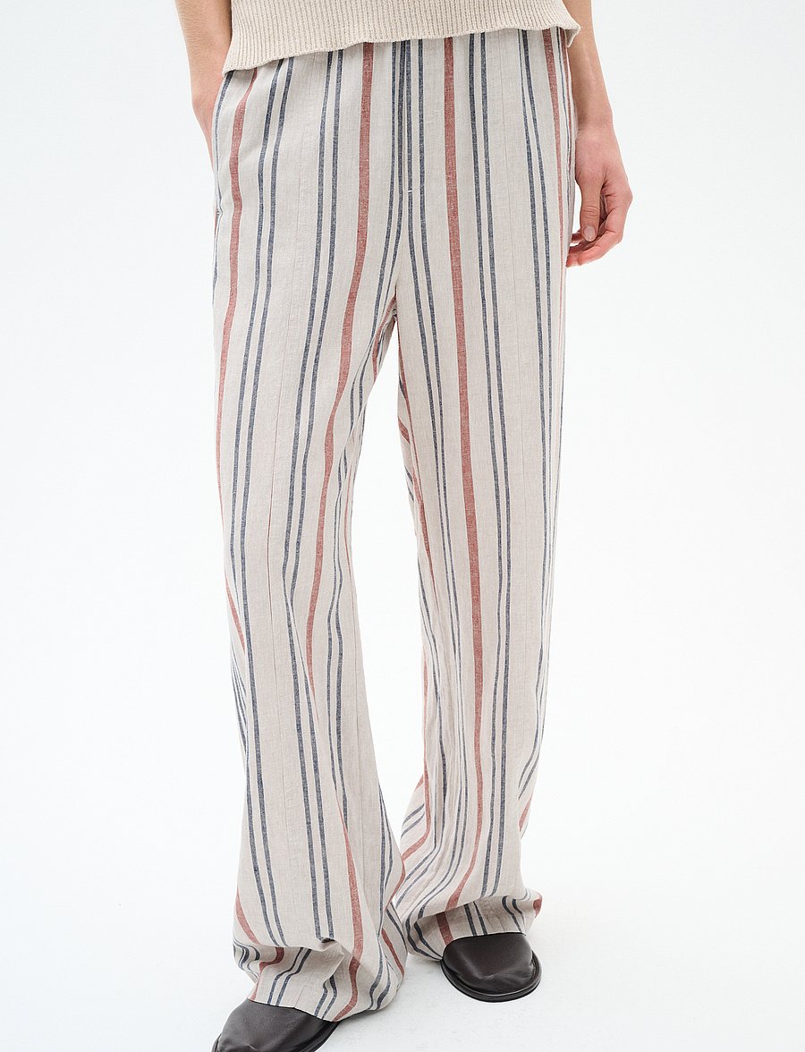 InWear - SannieIW Pulllon Pant - linnen broeken - haze melange stripe - 0