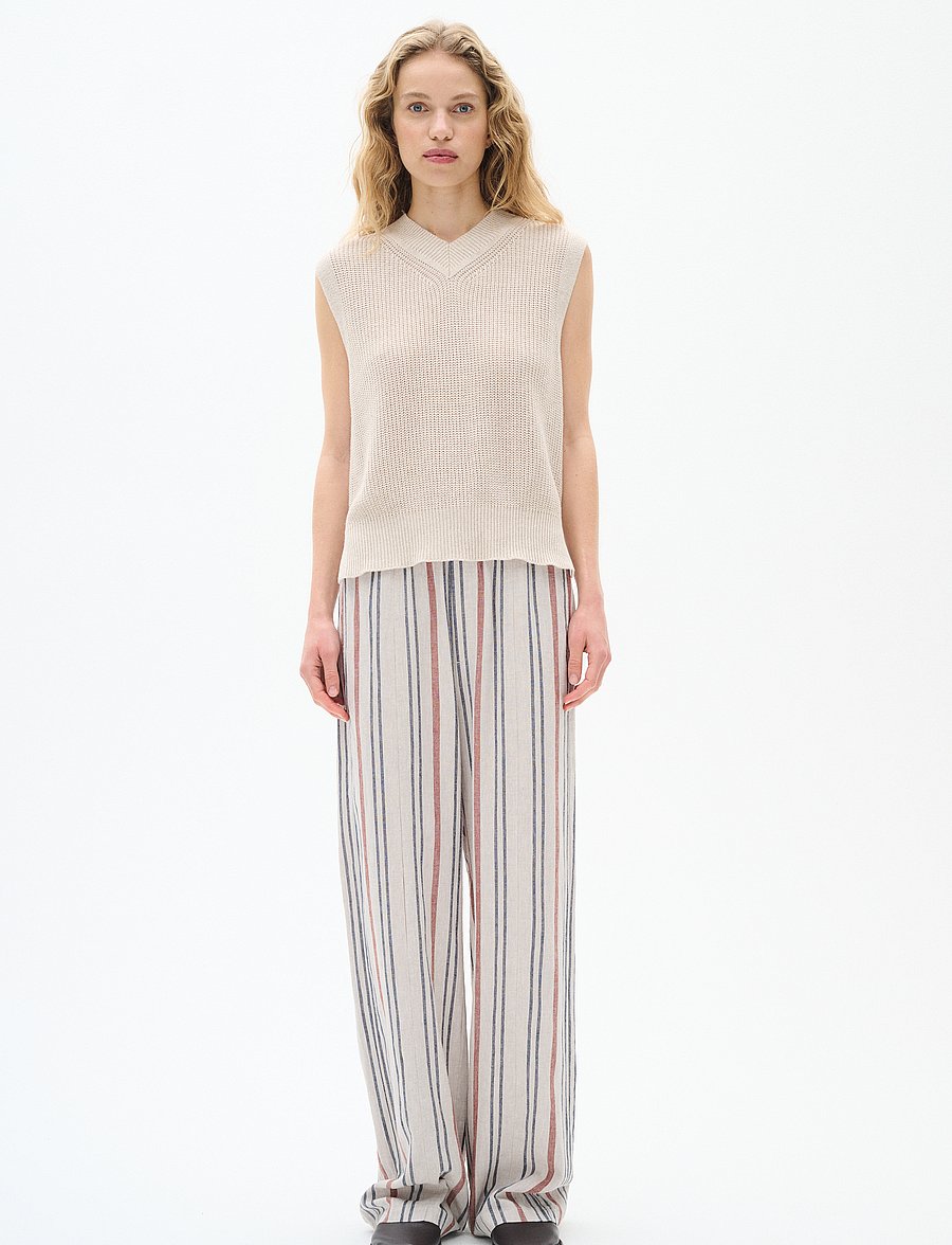 InWear - SannieIW Pulllon Pant - linnen broeken - haze melange stripe - 3