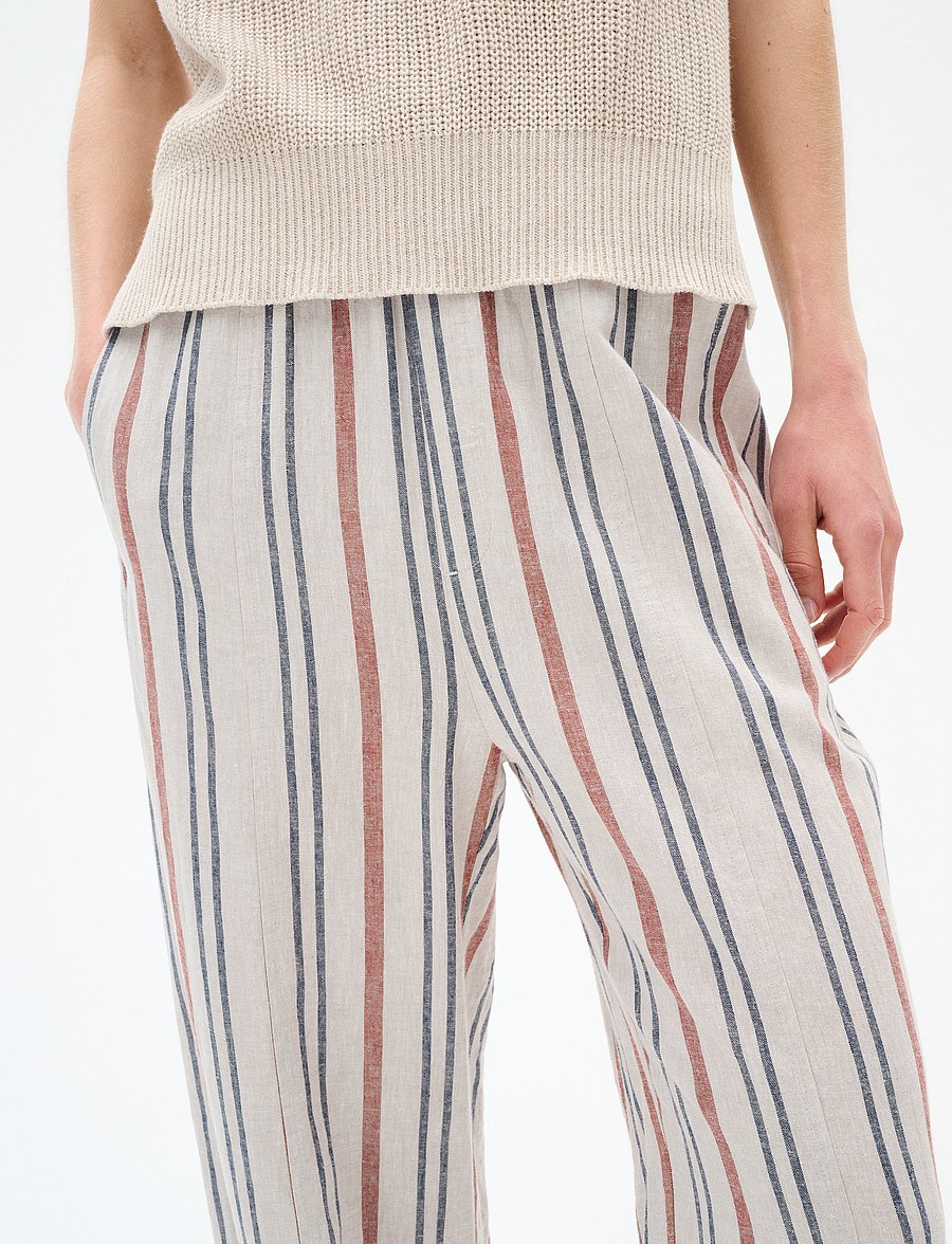 InWear - SannieIW Pulllon Pant - linnen broeken - haze melange stripe - 5