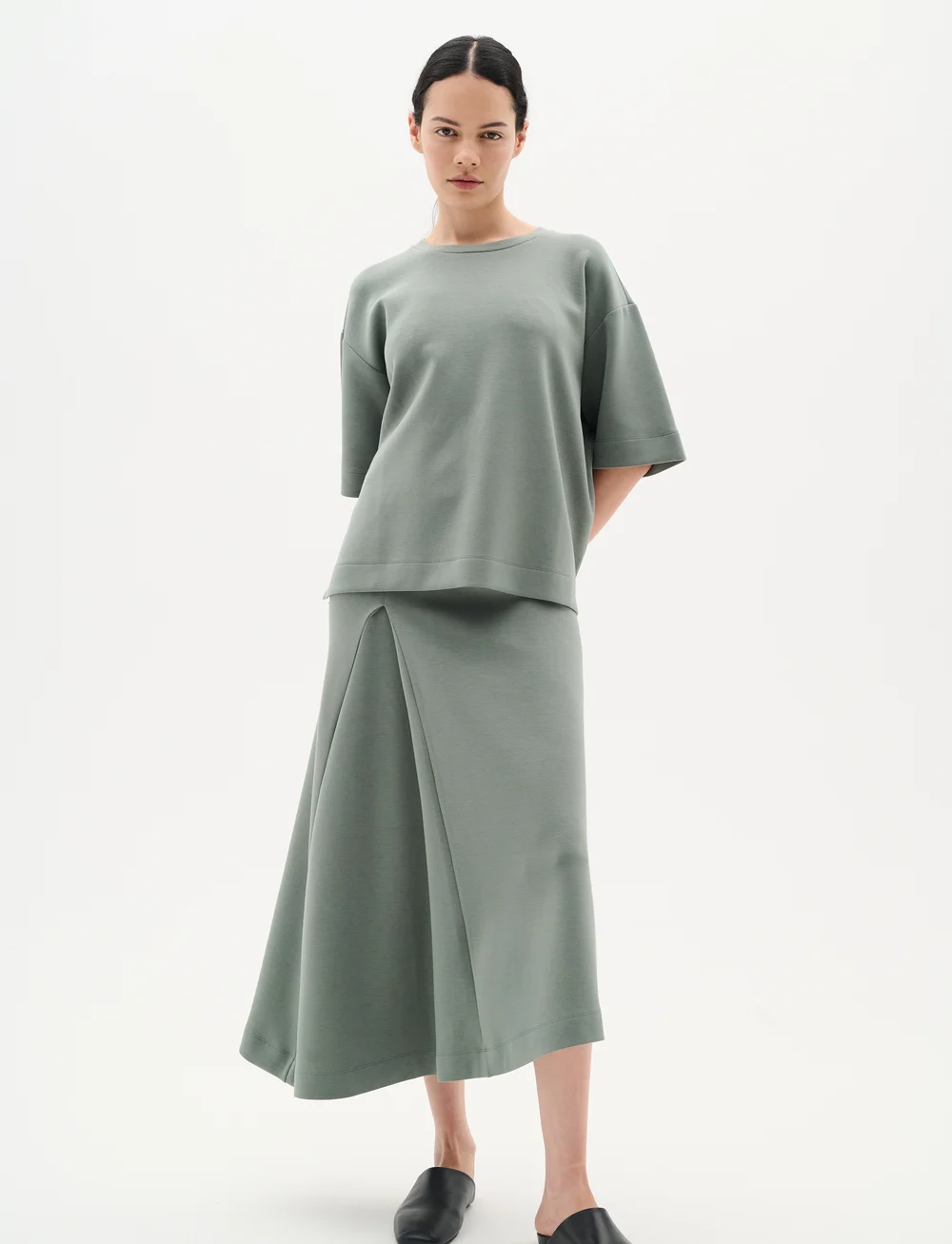 InWear - AnniehIW Skirt - midi-röcke - agave green - 0