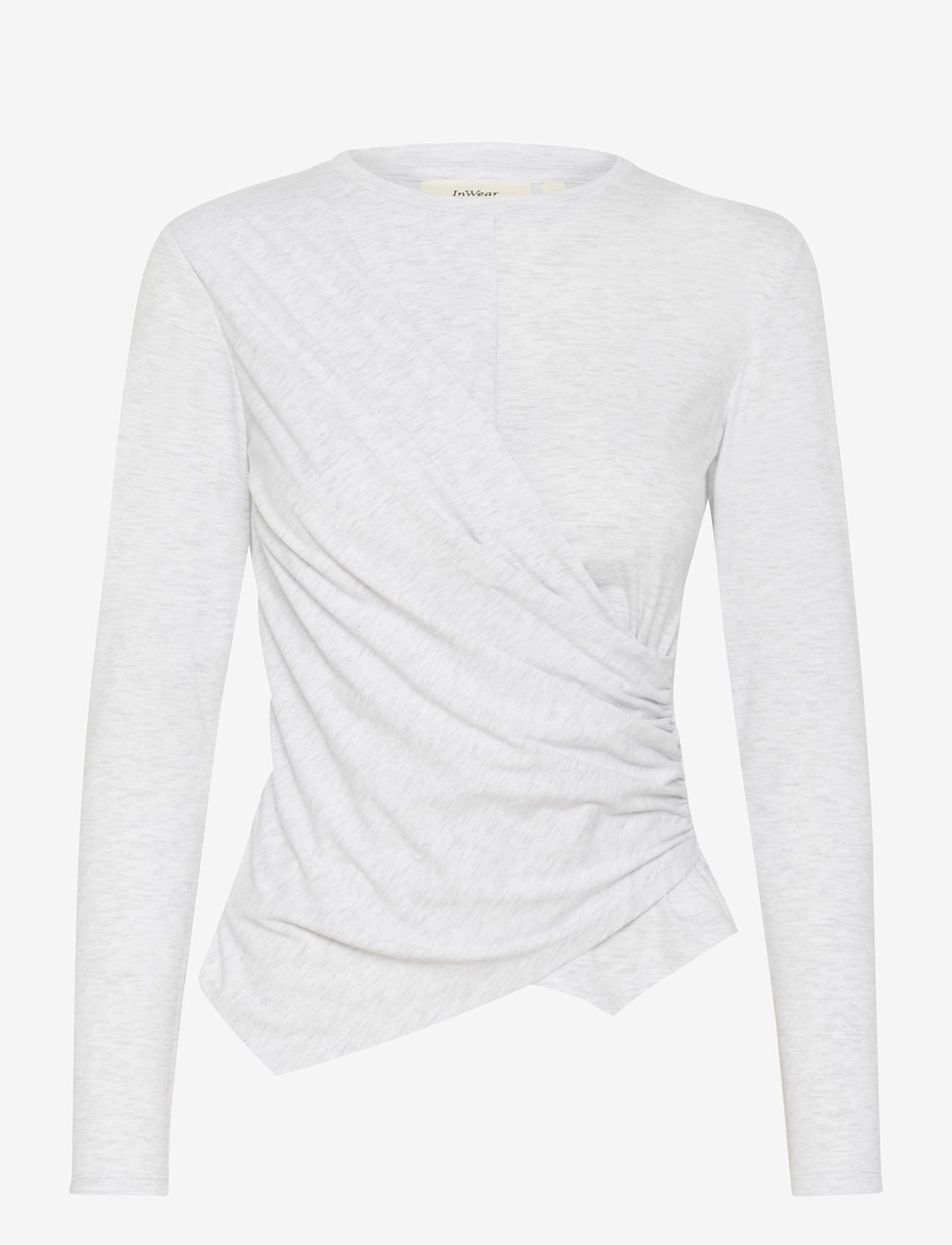 InWear - AmillaIW LS Blouse - langærmede toppe - stone melange - 0