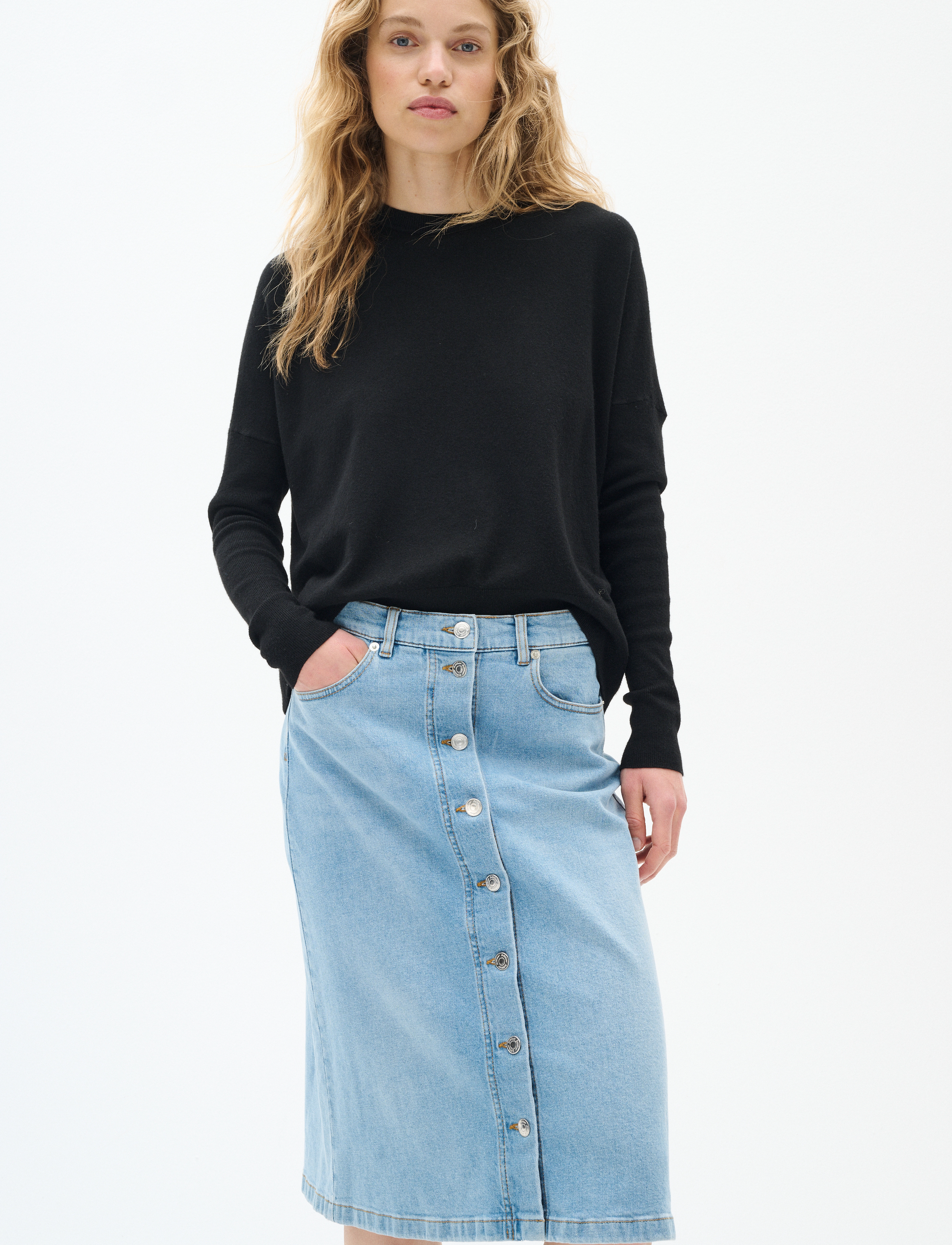 InWear SindraIW Skirt - Nederdele - LIGHT WASHED DENIM / blue