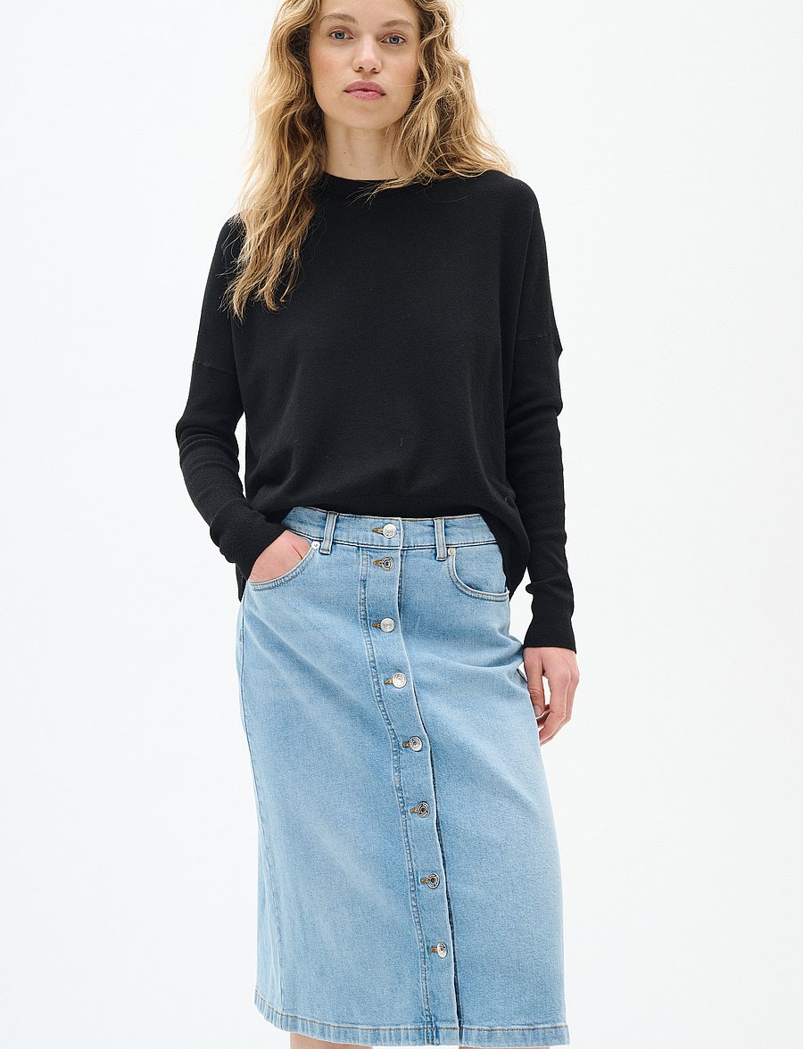 InWear - SindraIW Skirt - jeansröcke - light washed denim - 0