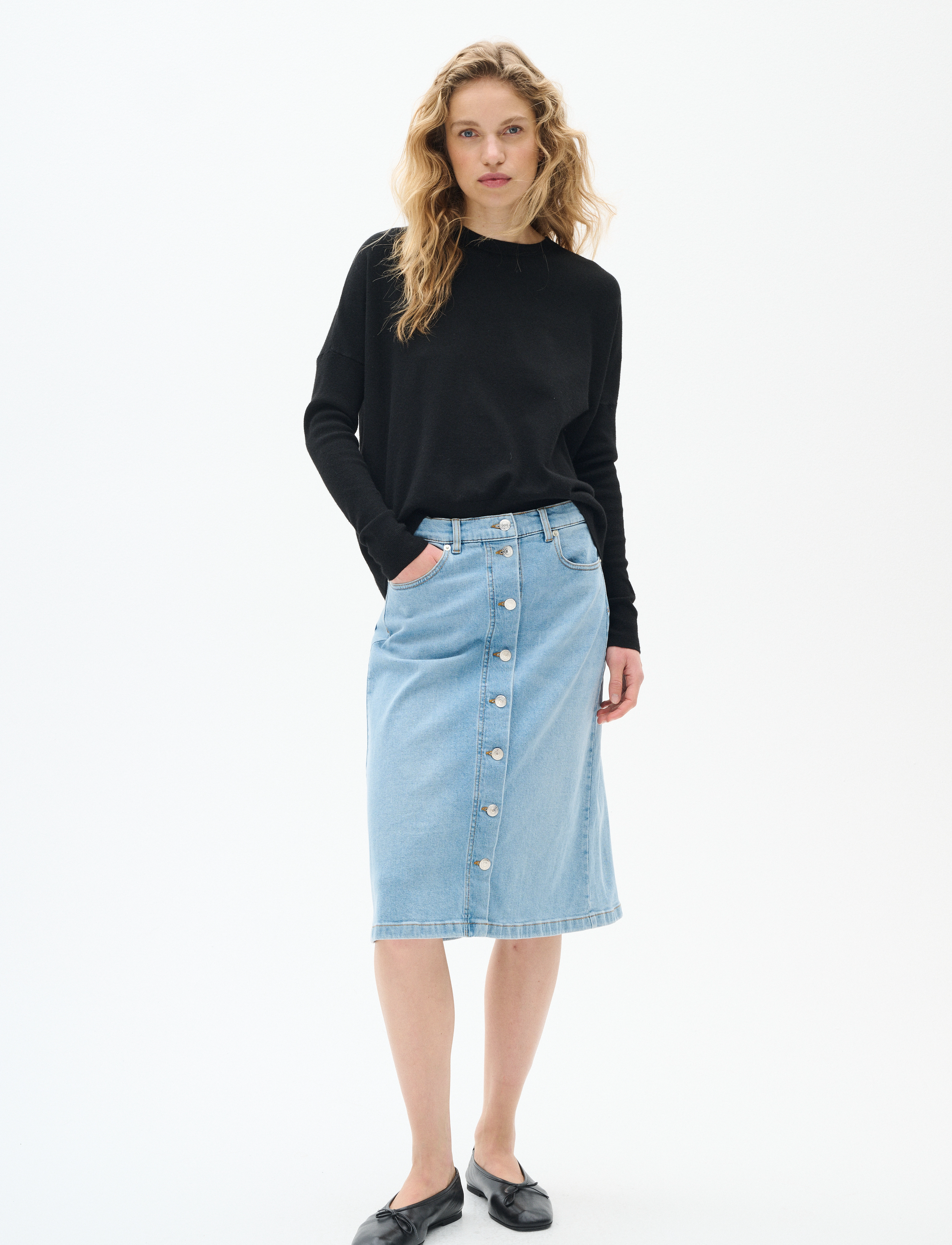 InWear - SindraIW Skirt - teksaseelikud - light washed denim - 3