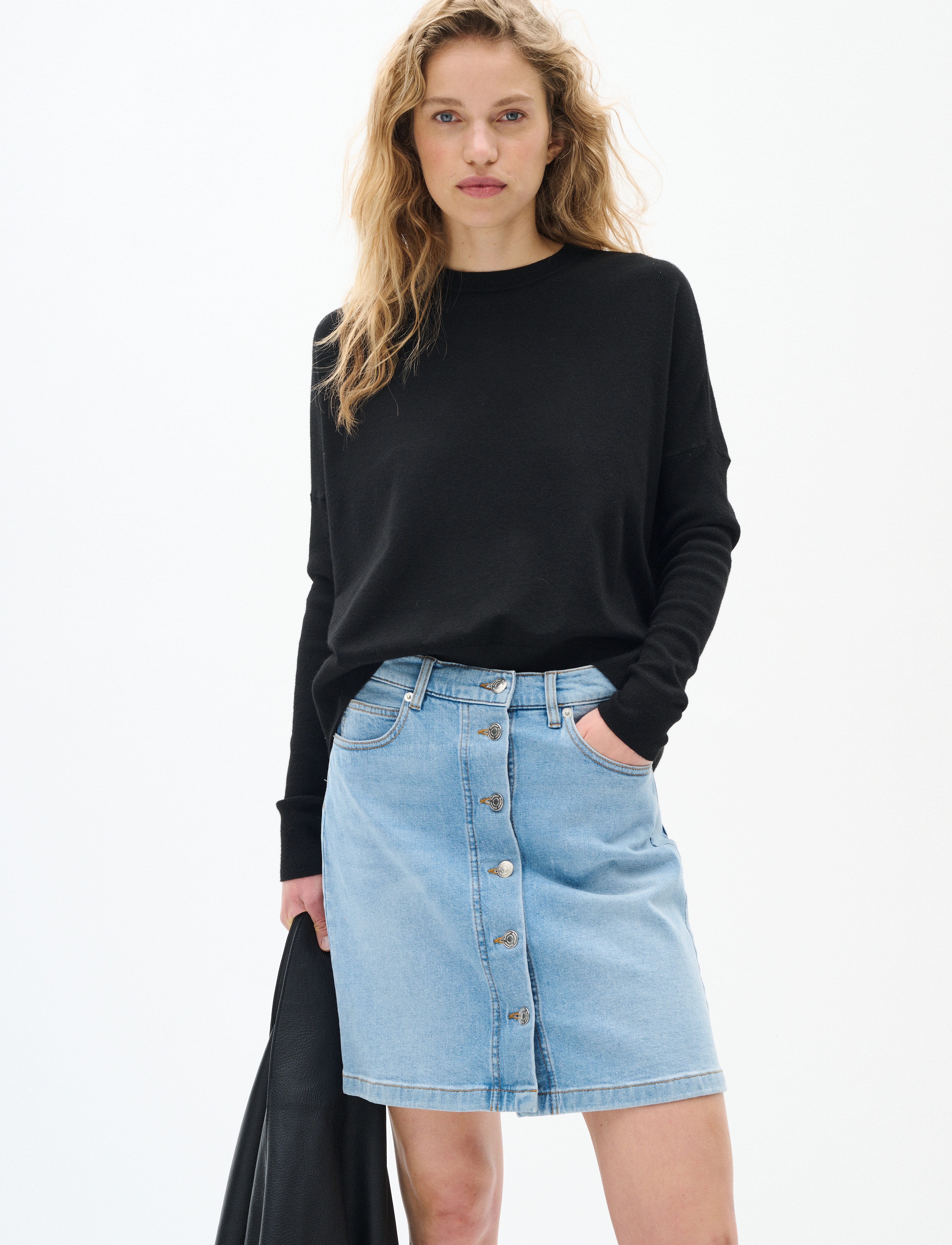InWear Sindraiw Short Skirt, 42, Röcke, Blau - Denim Frauen