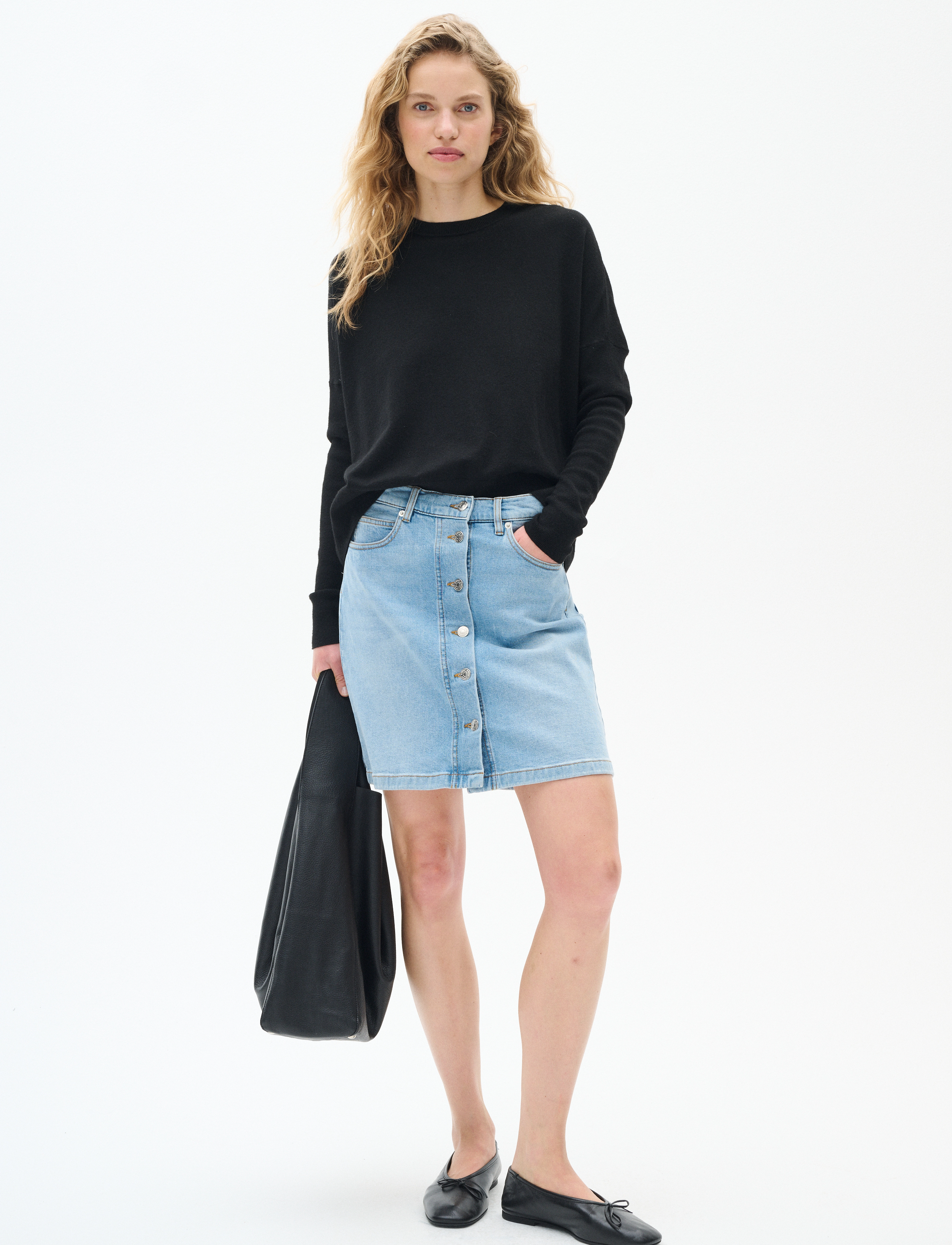 InWear - SindraIW Short Skirt - light washed denim - 3