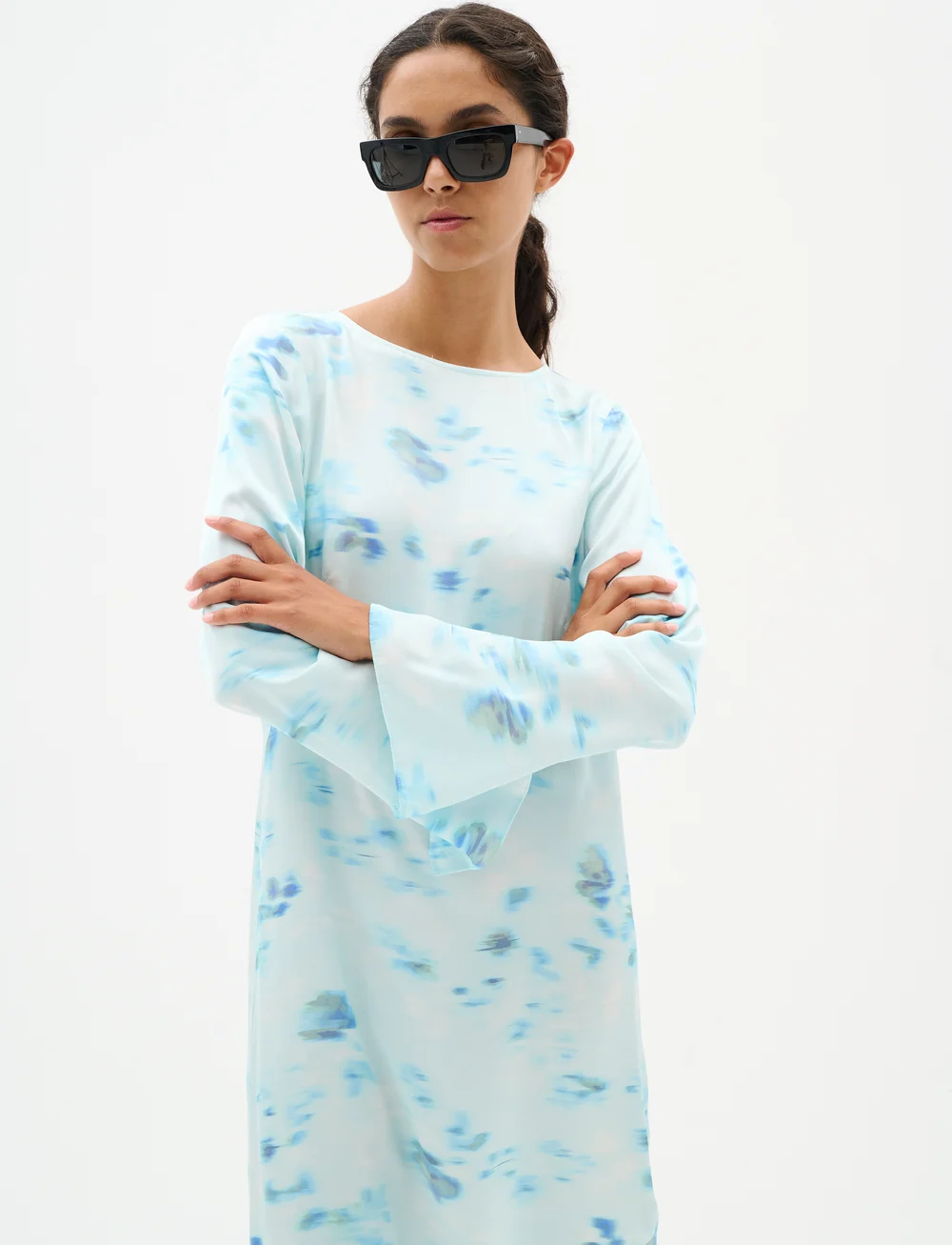 InWear - CassIW Dress - modetrends - dusty aqua mysterious flower - 0