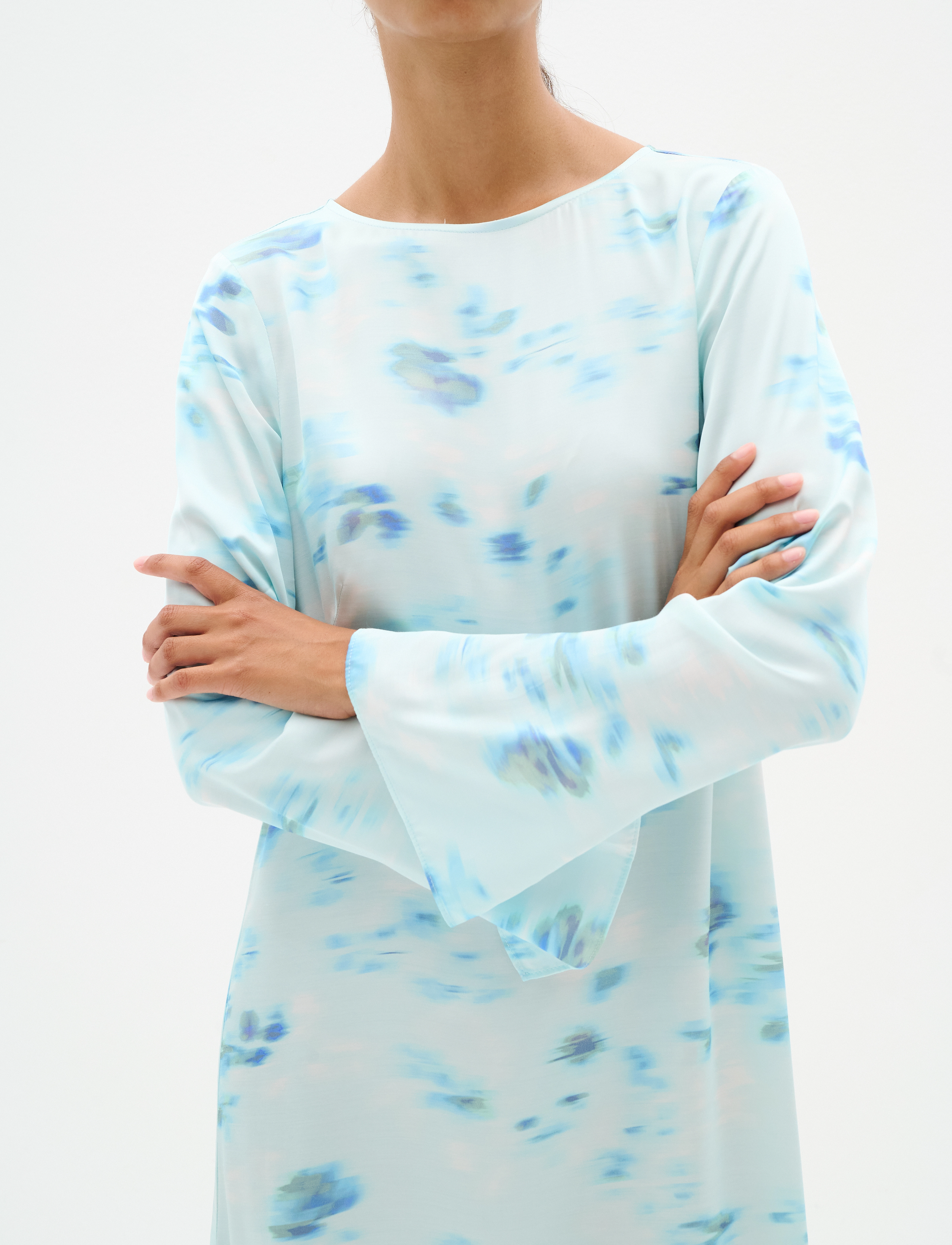 InWear - CassIW Dress - mados tendencijos - dusty aqua mysterious flower - 5
