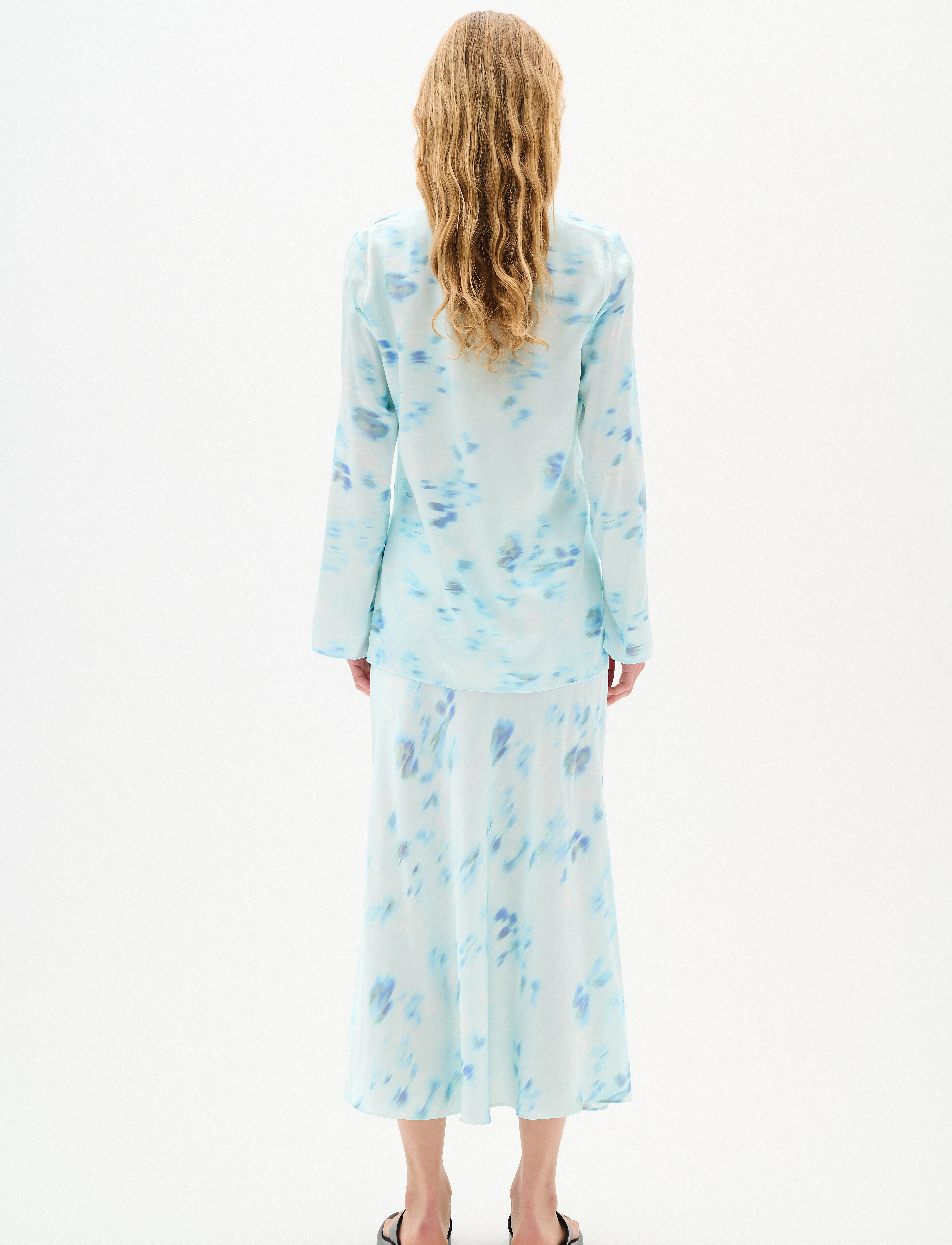 InWear - CassIW Skirt - midi-röcke - dusty aqua mysterious flower - 3