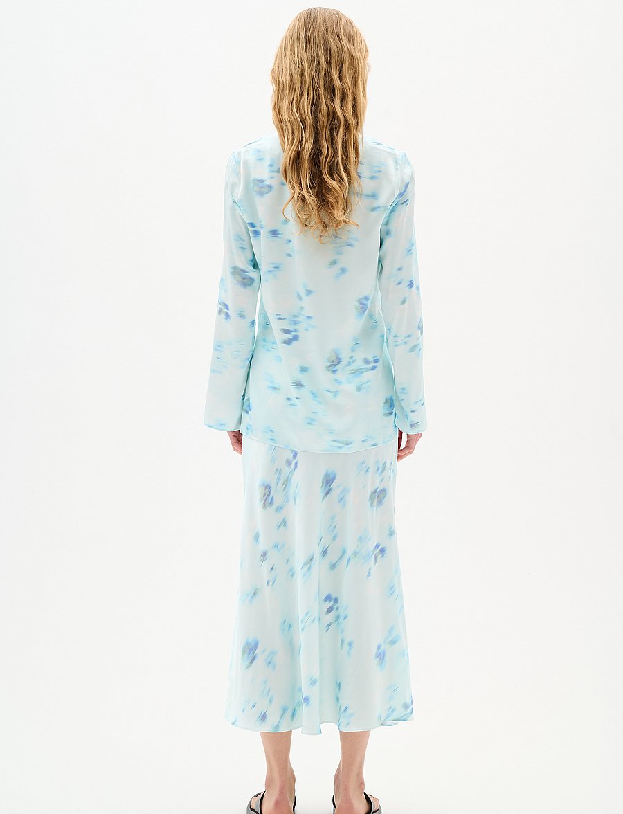 InWear - CassIW Skirt - midi-röcke - dusty aqua mysterious flower - 3