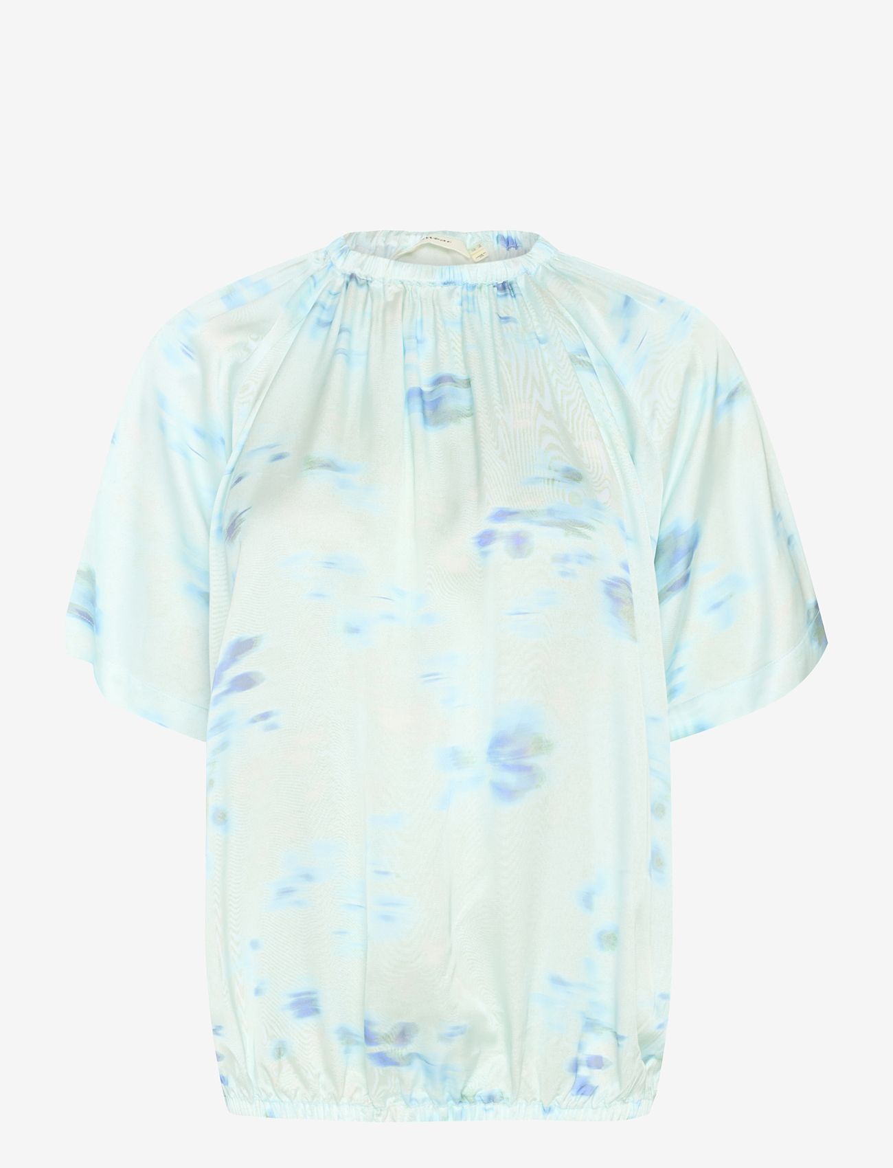 InWear - CassIW Blouse - kurzämlige blusen - dusty aqua mysterious flower - 1