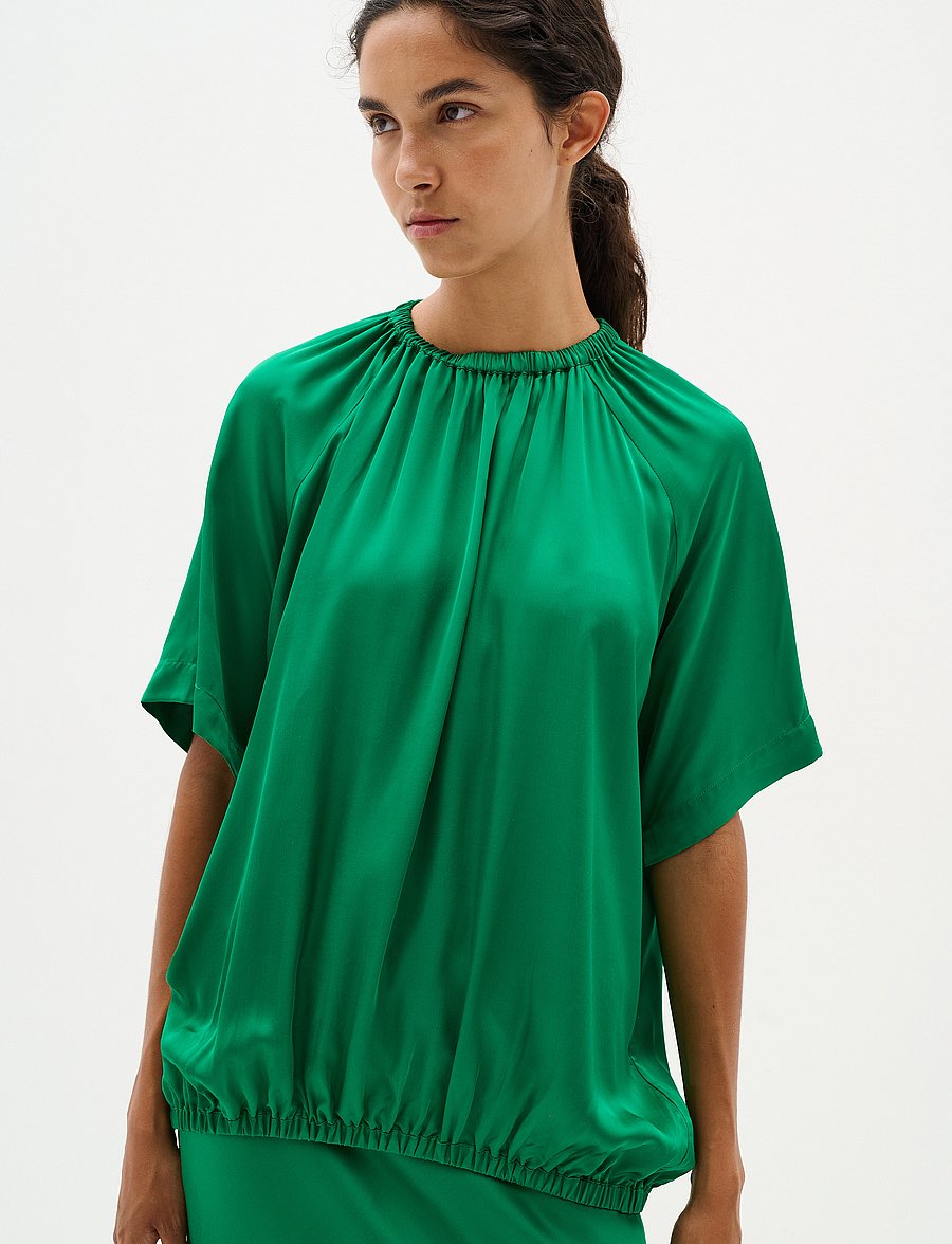 InWear - CassIW Blouse - kurzärmelige blusen - kale green - 0