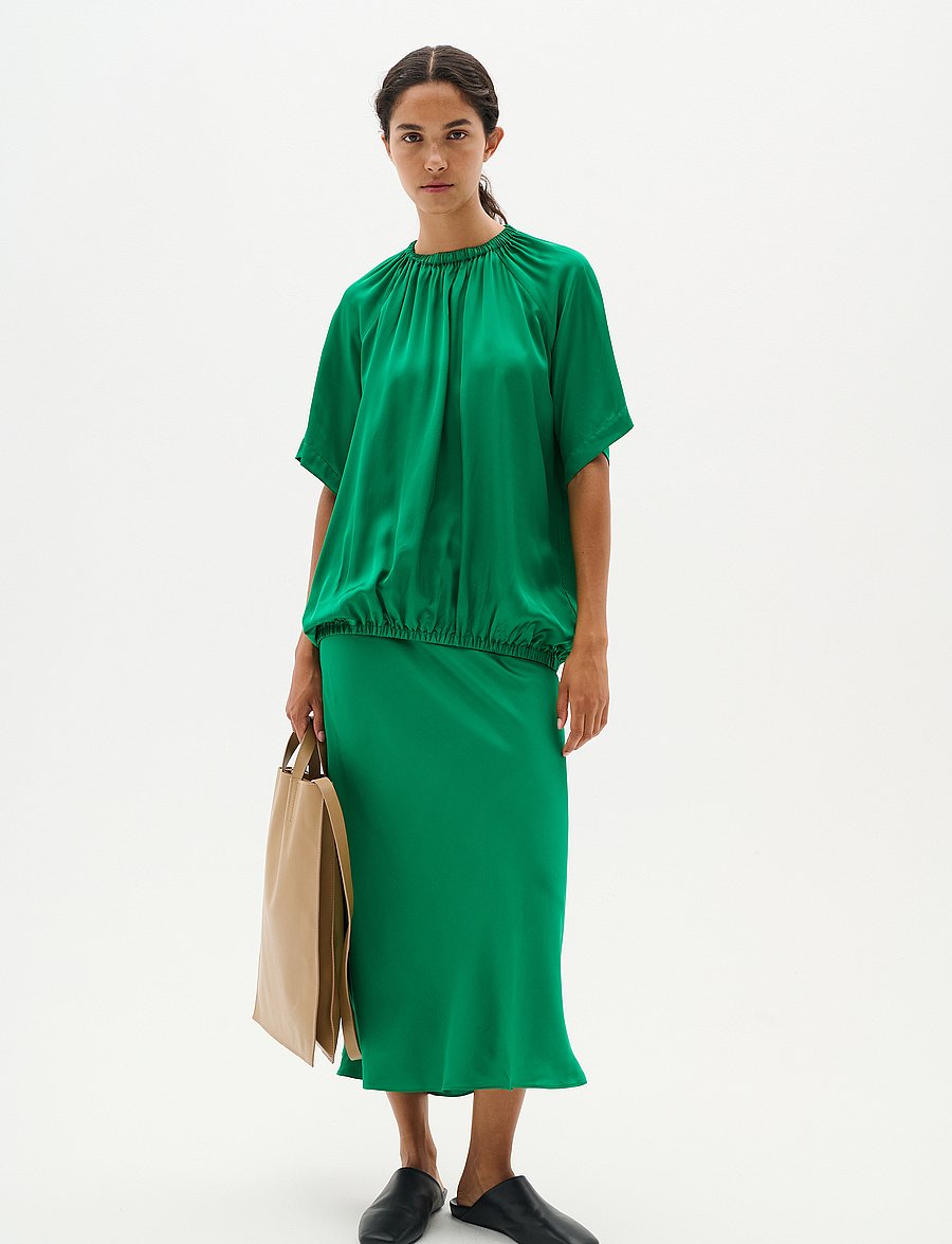 InWear - CassIW Blouse - kurzärmelige blusen - kale green - 3