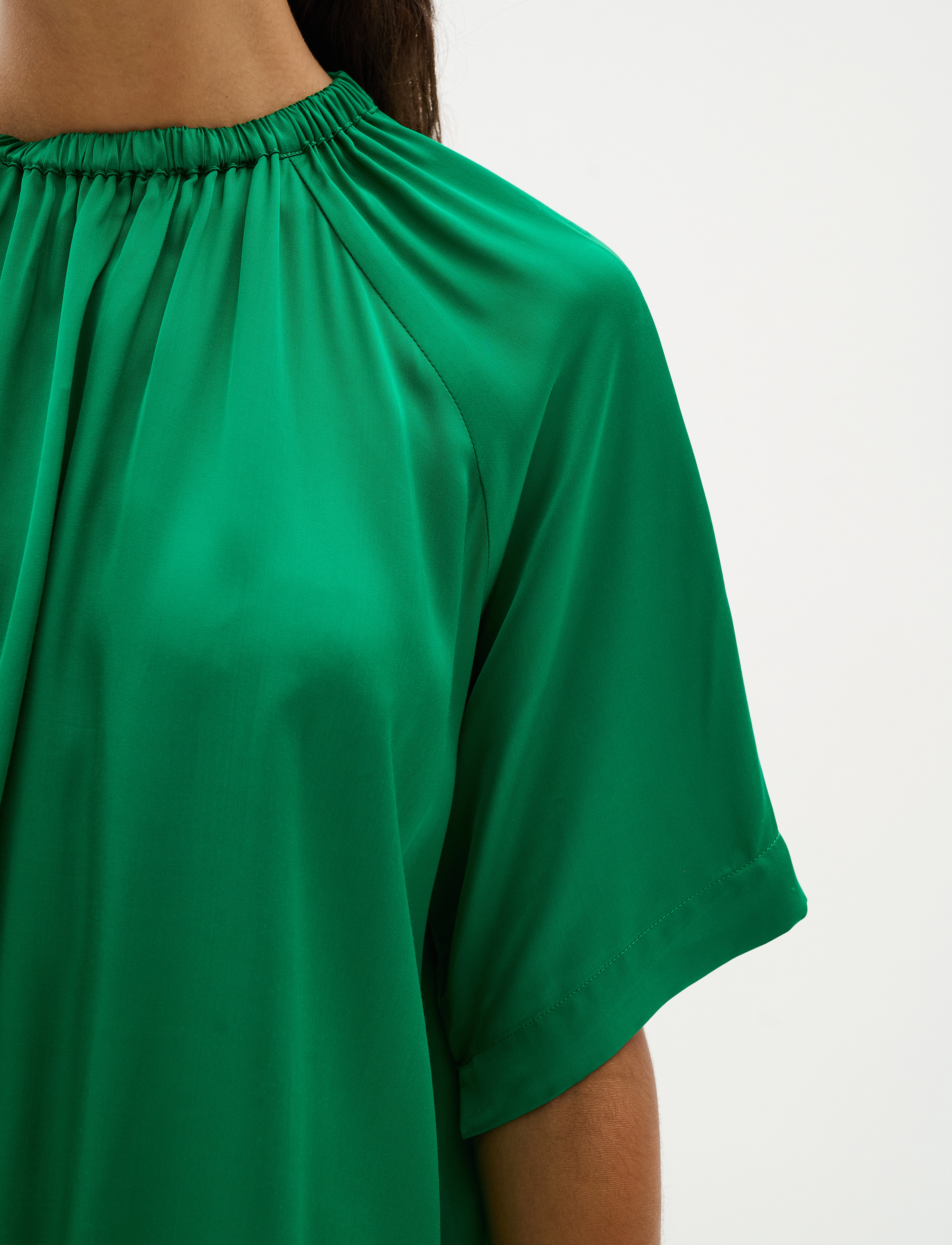 InWear - CassIW Blouse - kortärmade blusar - kale green - 5