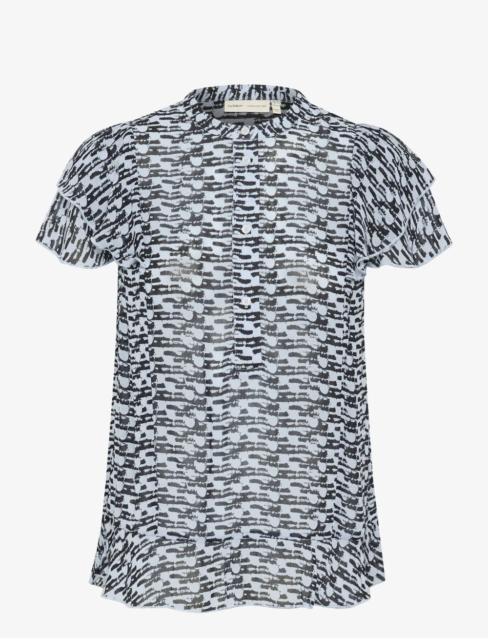 InWear - CessieIW Blouse - kurzämlige blusen - blue diffused wall - 1