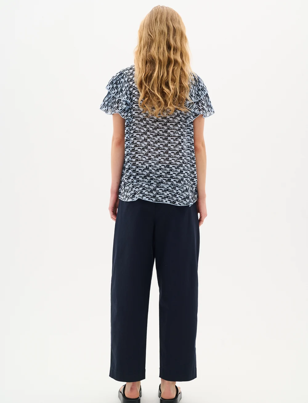 InWear - CessieIW Blouse - kurzämlige blusen - blue diffused wall - 4