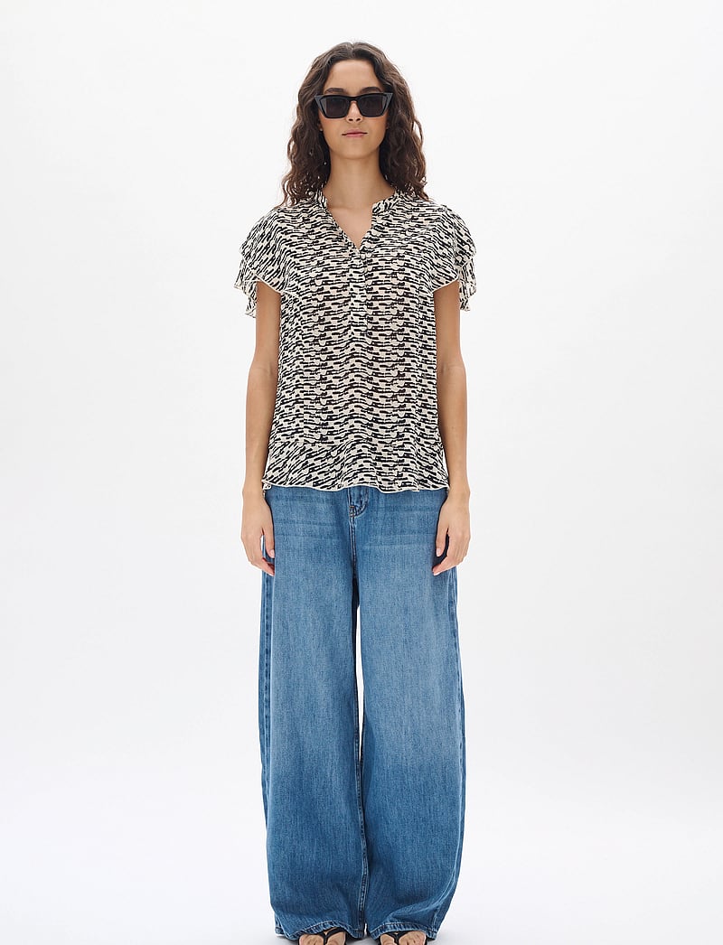 InWear - CessieIW Blouse - lühikeste varrukatega pluusid - neutral diffused wall - 3