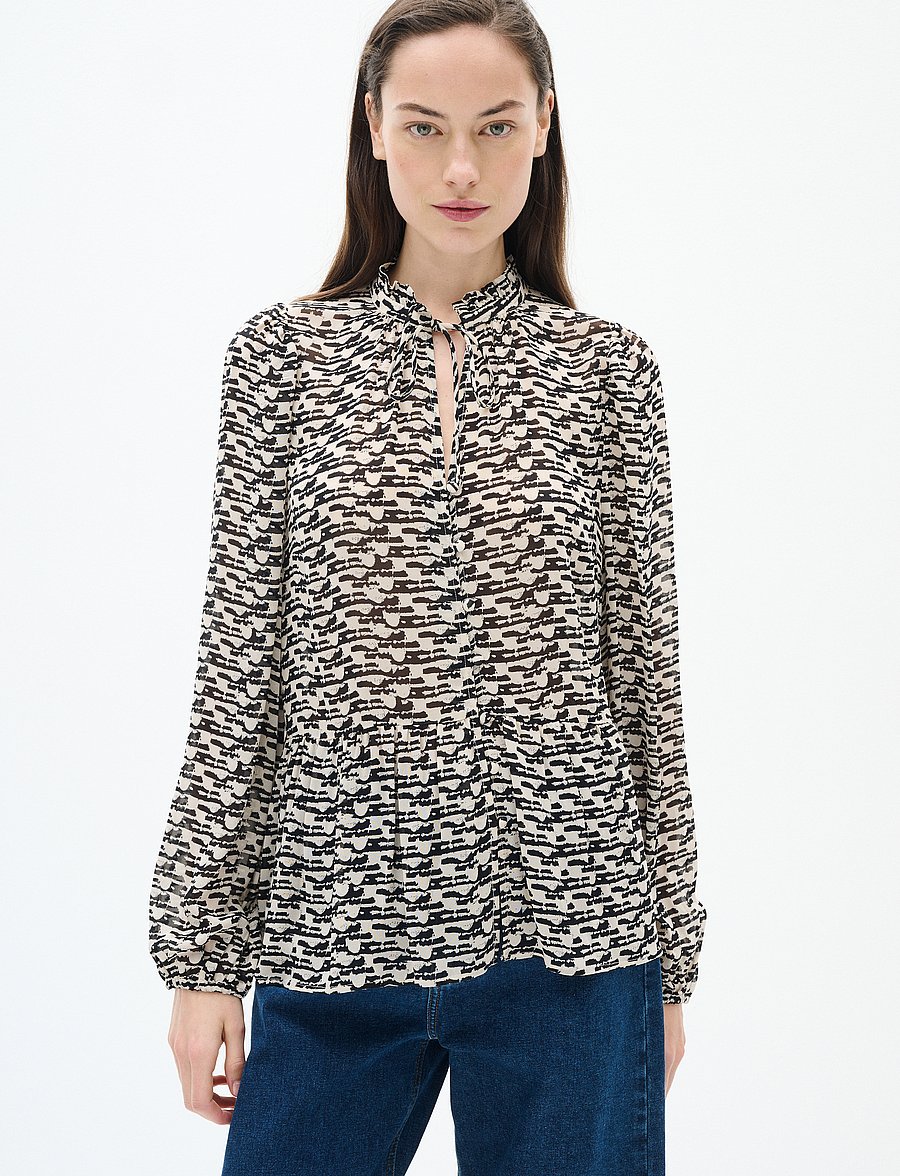 InWear - CessieIW Shirt - langärmelige blusen - neutral diffused wall - 0