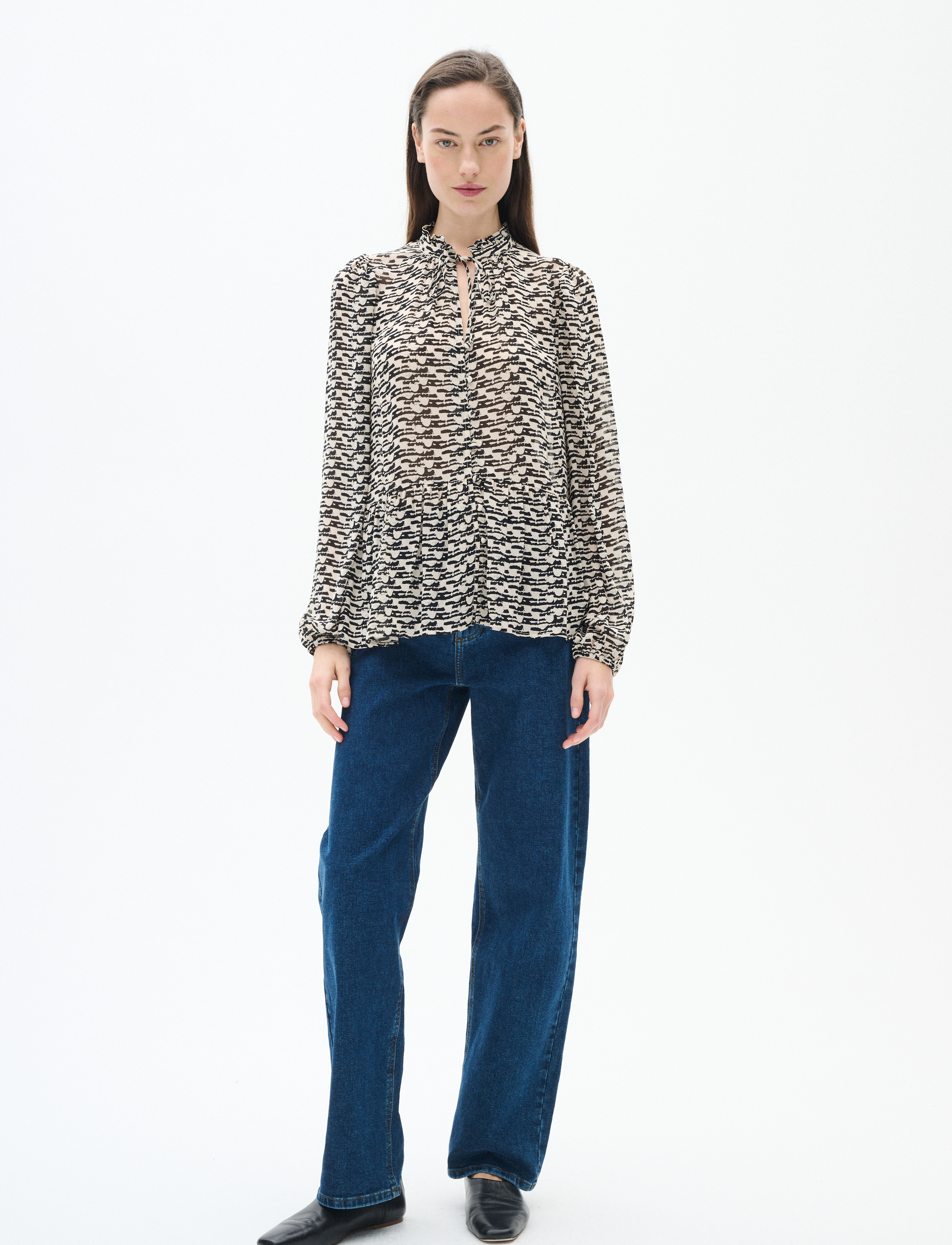 InWear - CessieIW Shirt - pikkade varrukatega pluusid - neutral diffused wall - 3