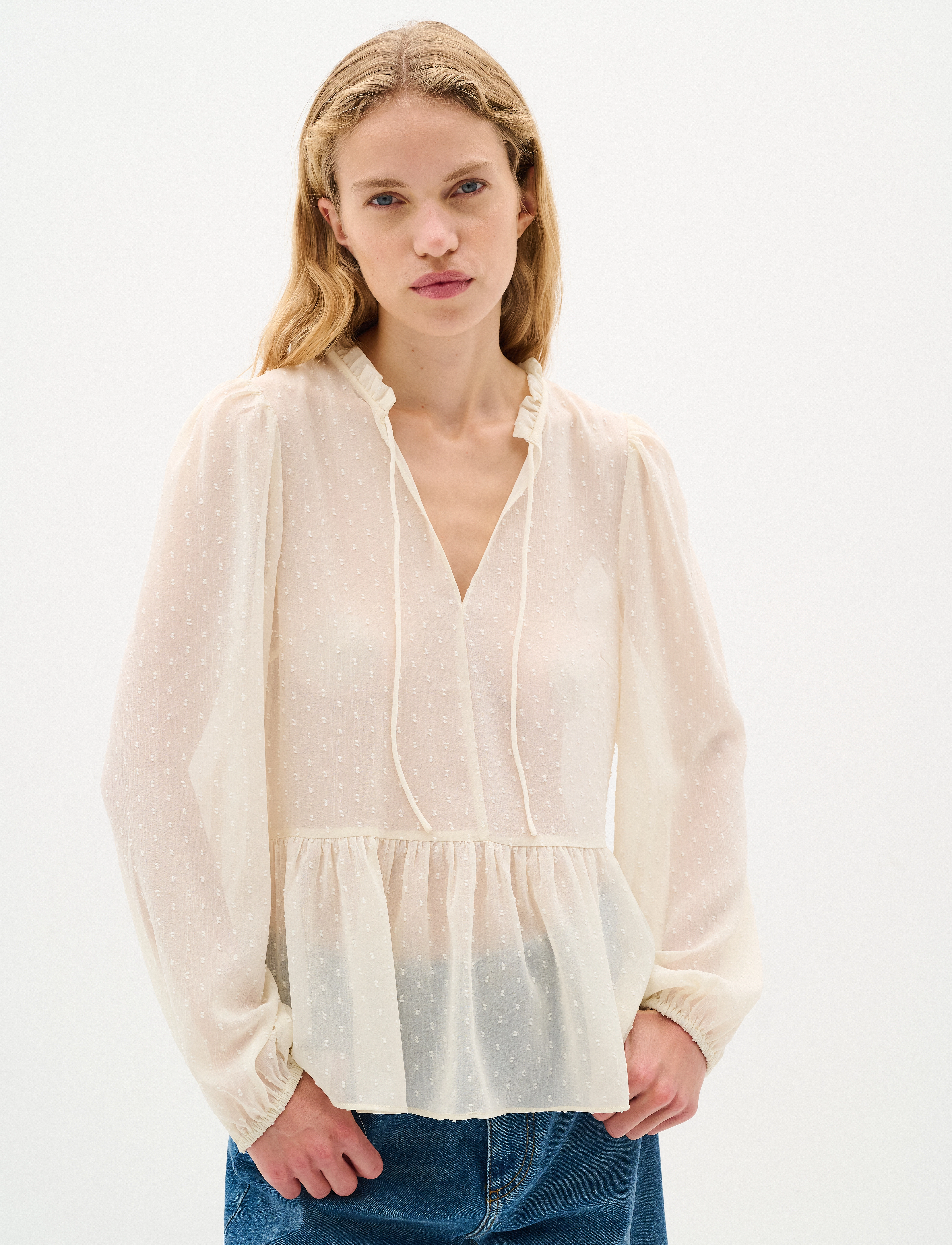 InWear Cibiiw Blouse, 40, Cream, Bluser > Langærmede, Dame
