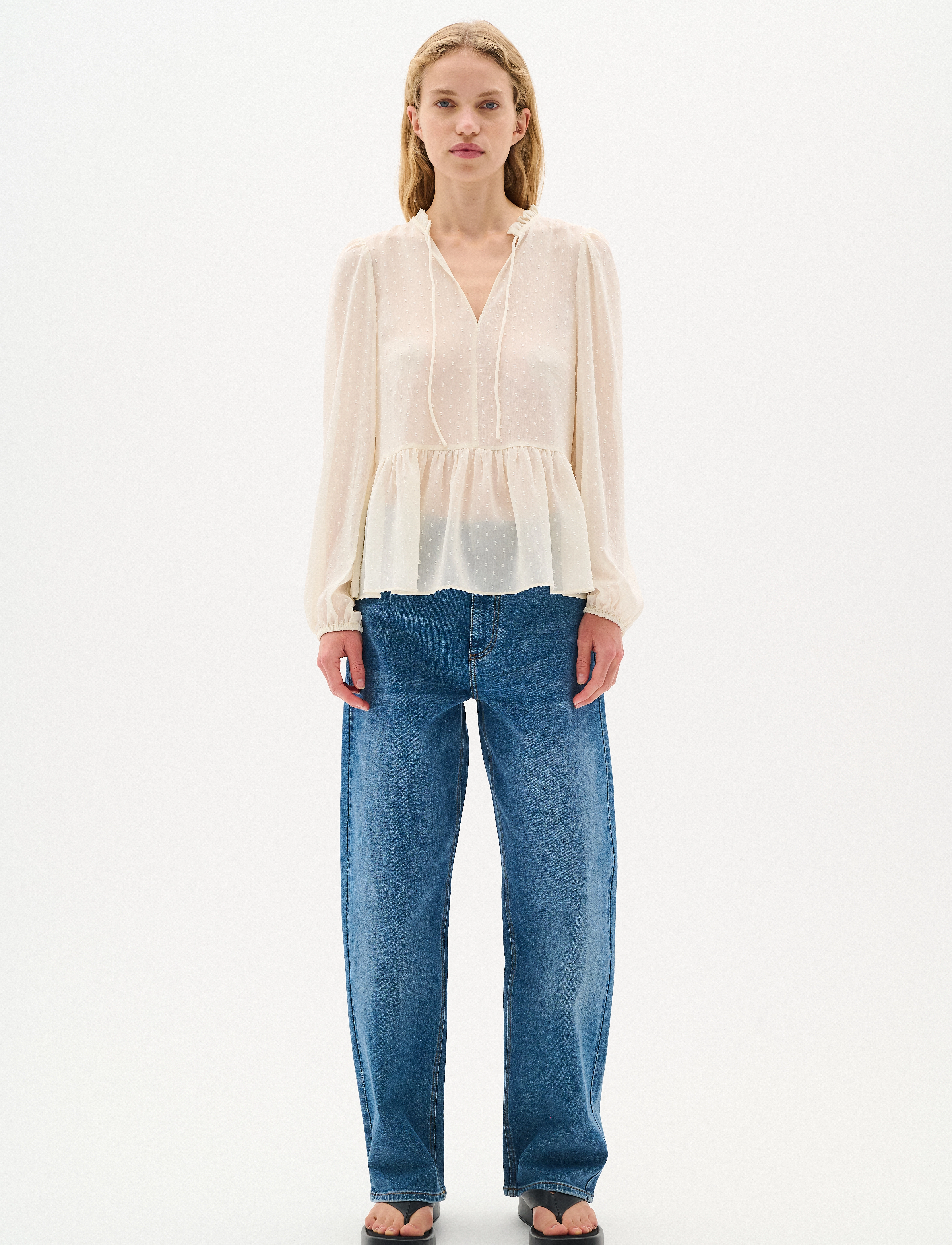 InWear - CibiIW Blouse - langerma blússur - vanilla - 3